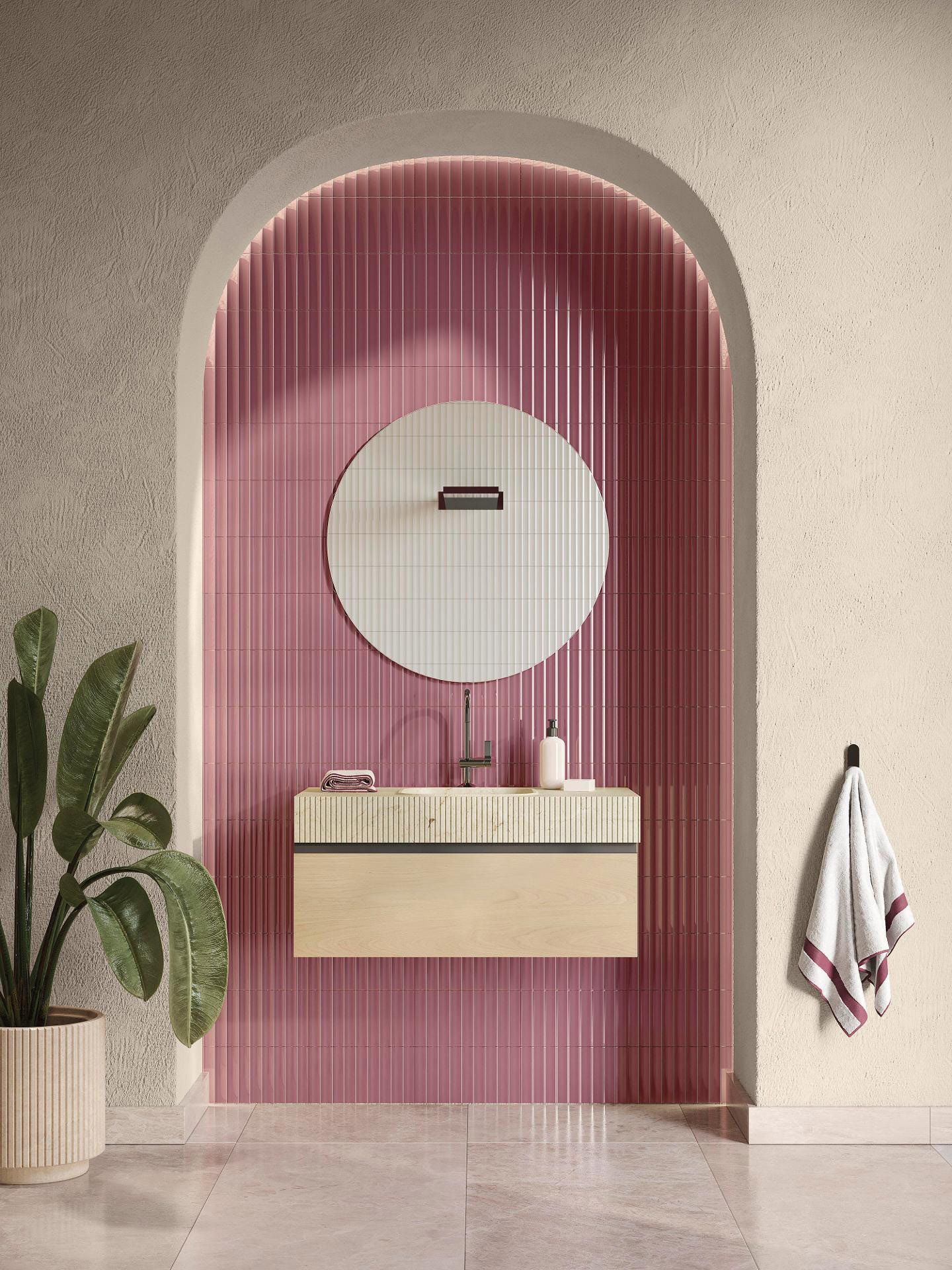 Blinds Wine Wall Tile (6x12x11.5-mm | gloss)