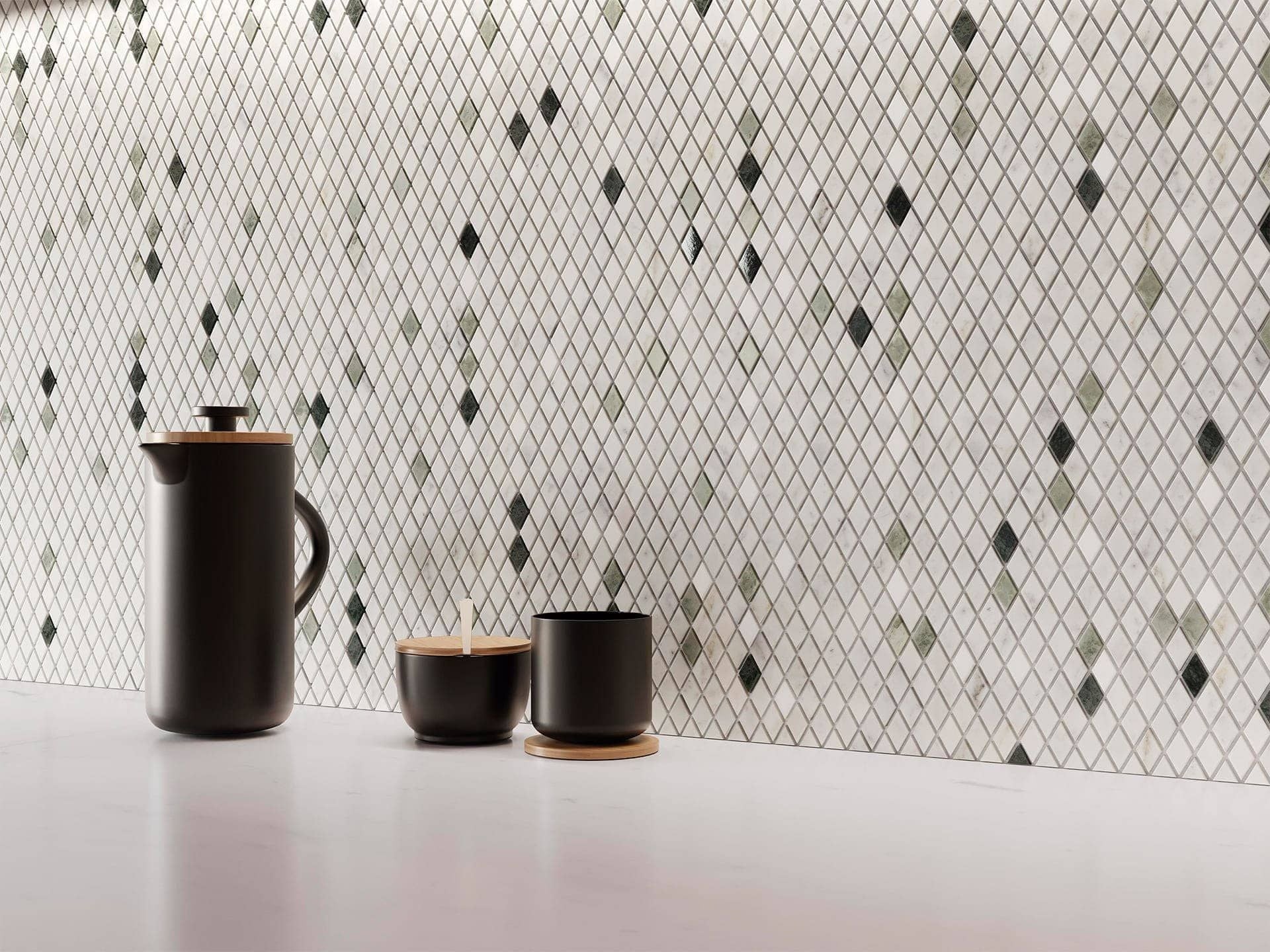 Gem Greens Diamond Mosaic (11x12x10-mm | gloss)