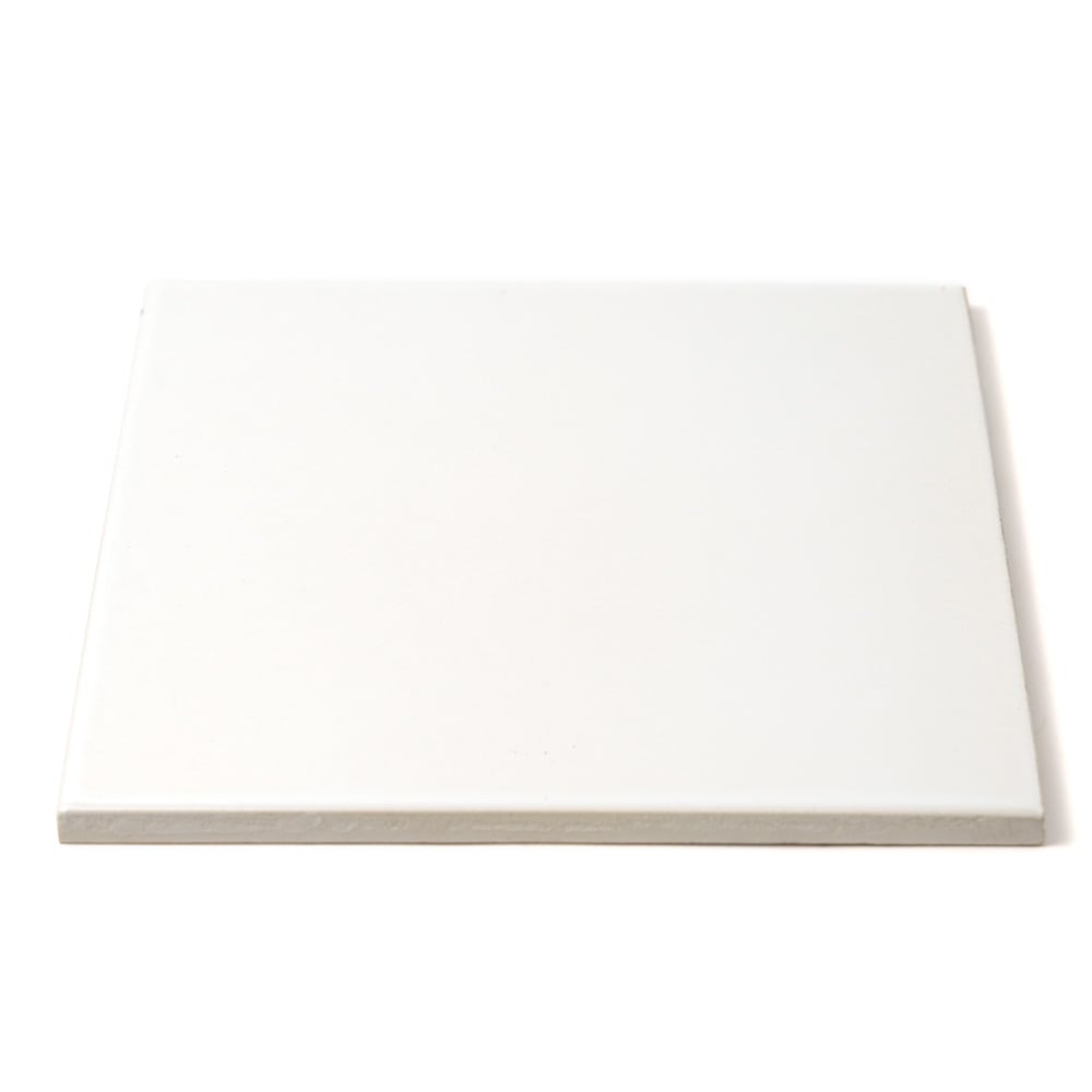 White Ceramic Field Tile (8"×8"×3/8" | satin)