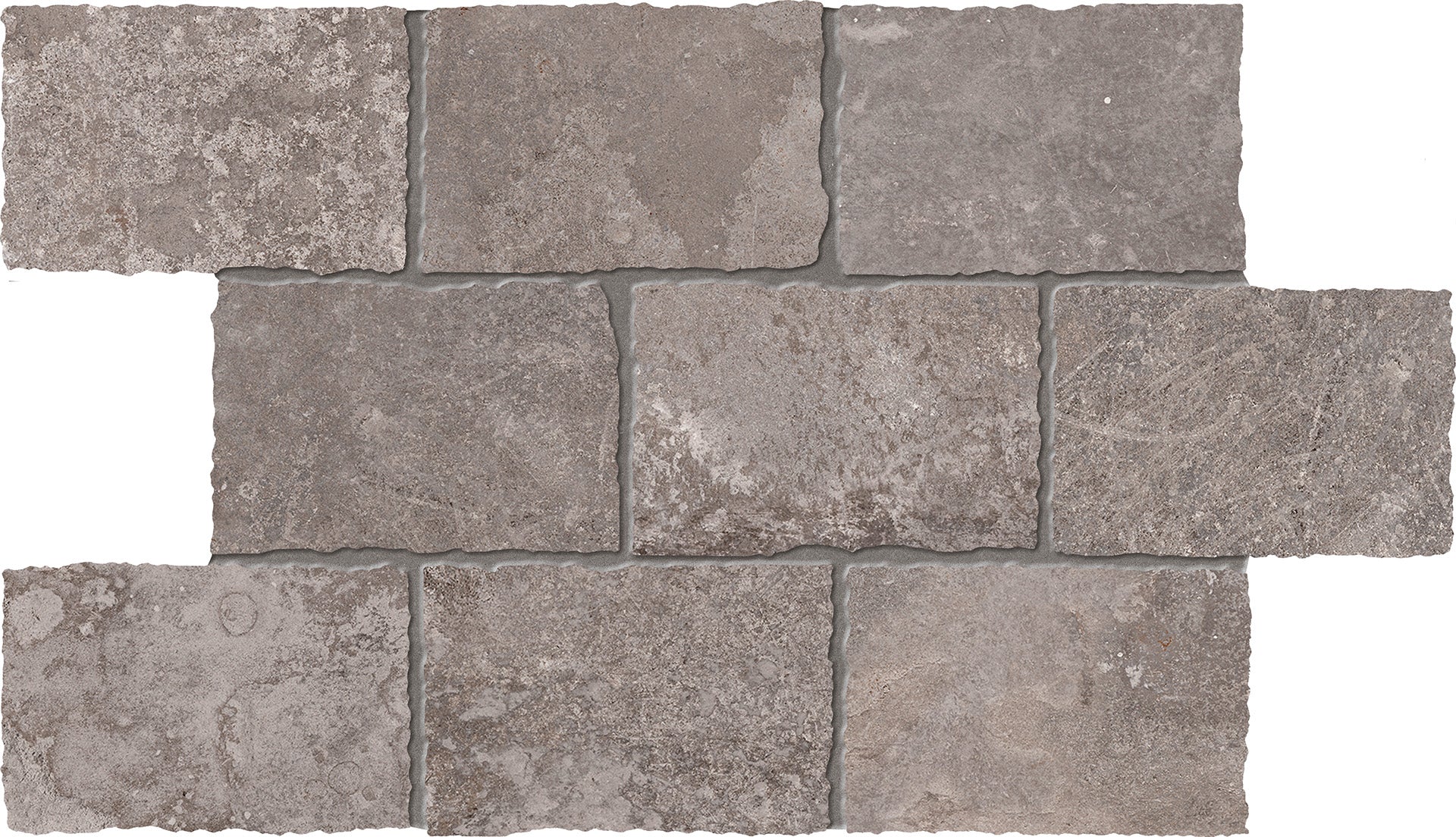 Heritage Urban porcelain mosaic tile by Emil, naturale finish, 11 13/16"x17 11/16"x9.5-mm size. Premium Italian porcelain for floors and walls.
