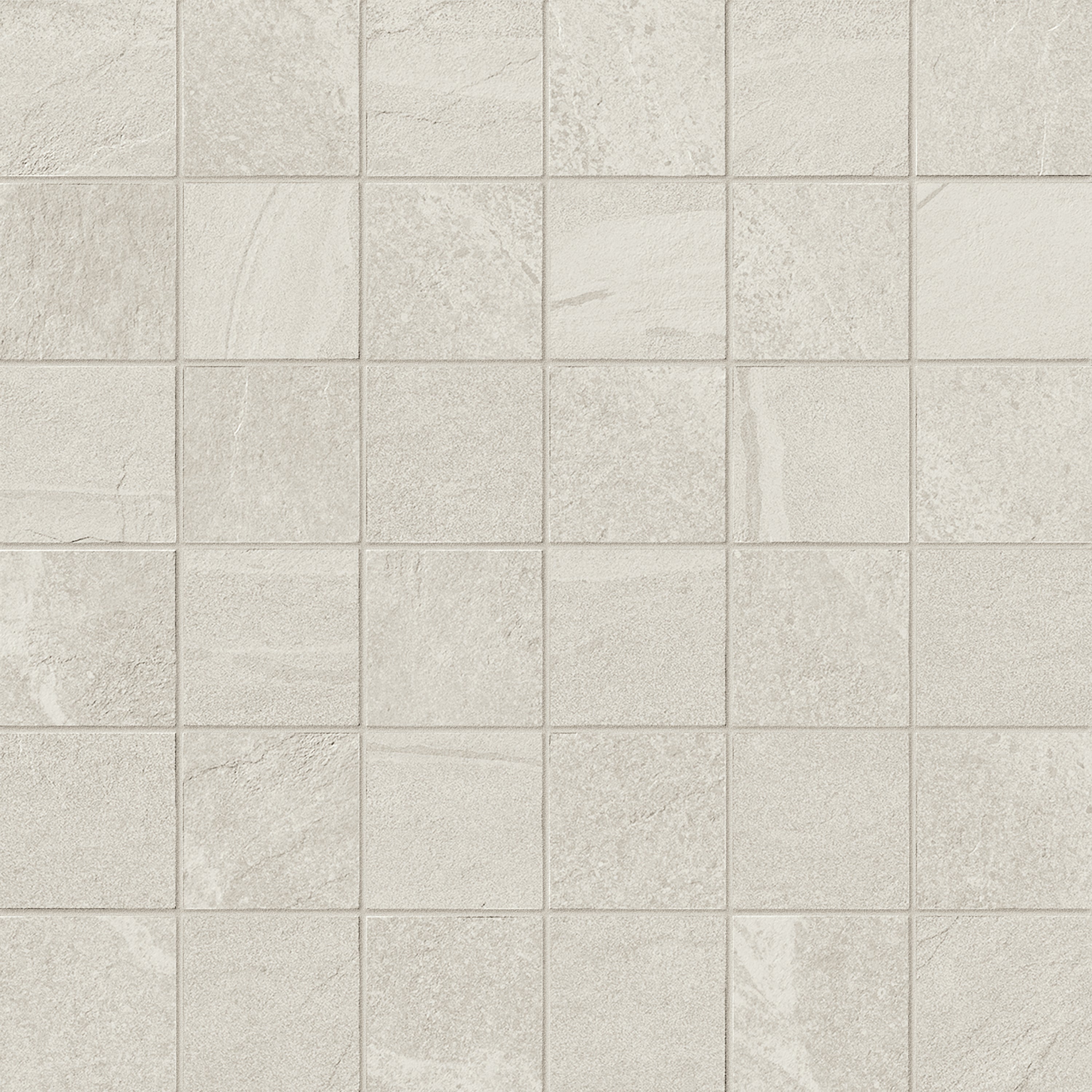 JOURNEY Natural Ivory porcelain mosaic, top-down product view, 12"×12"×11/32" size. Premium porcelain for floors and walls.