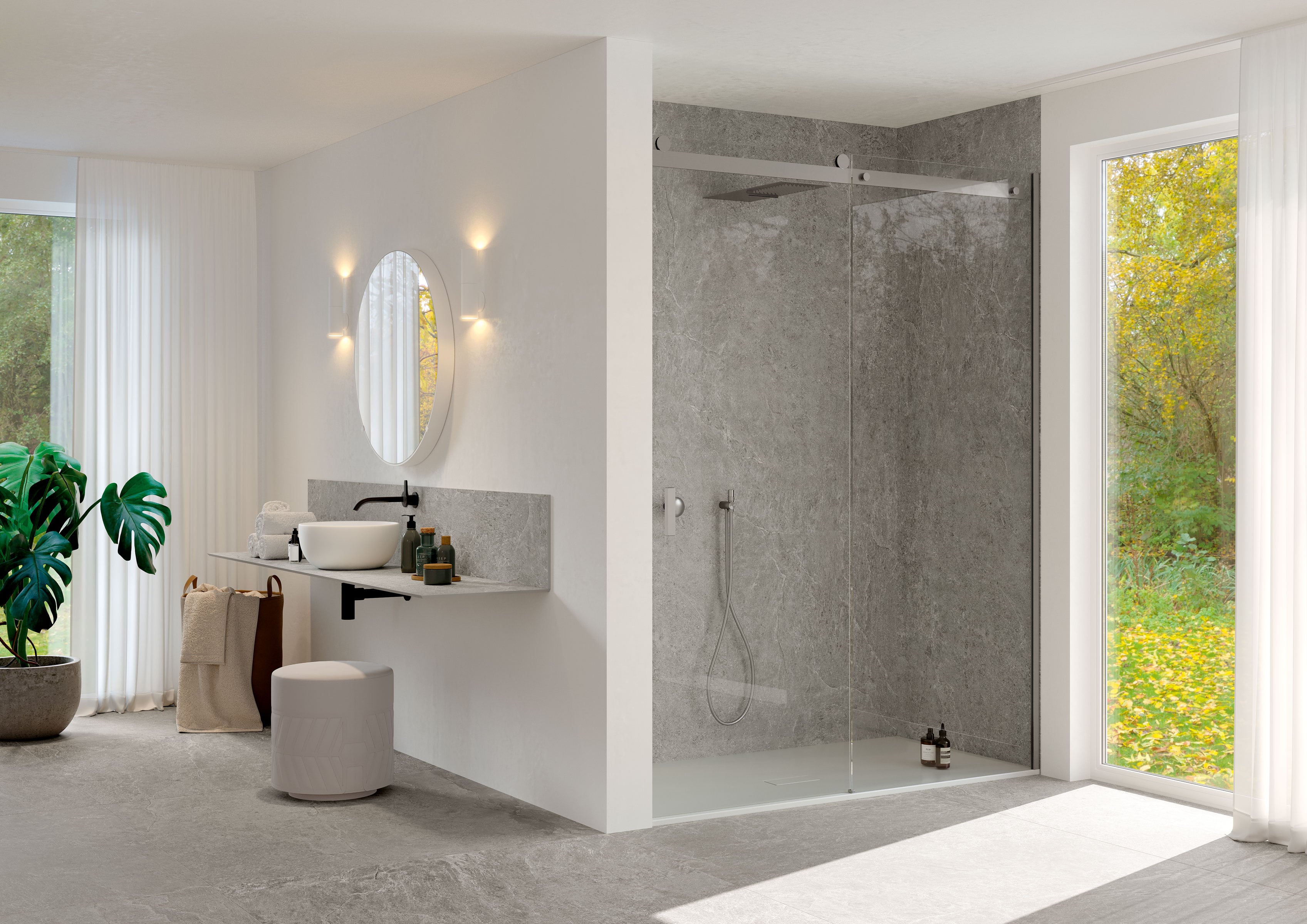 FARMHOUSE LIVING: Millstone Shark Nose Prefab Slab (32"x96"x12mm | matte)