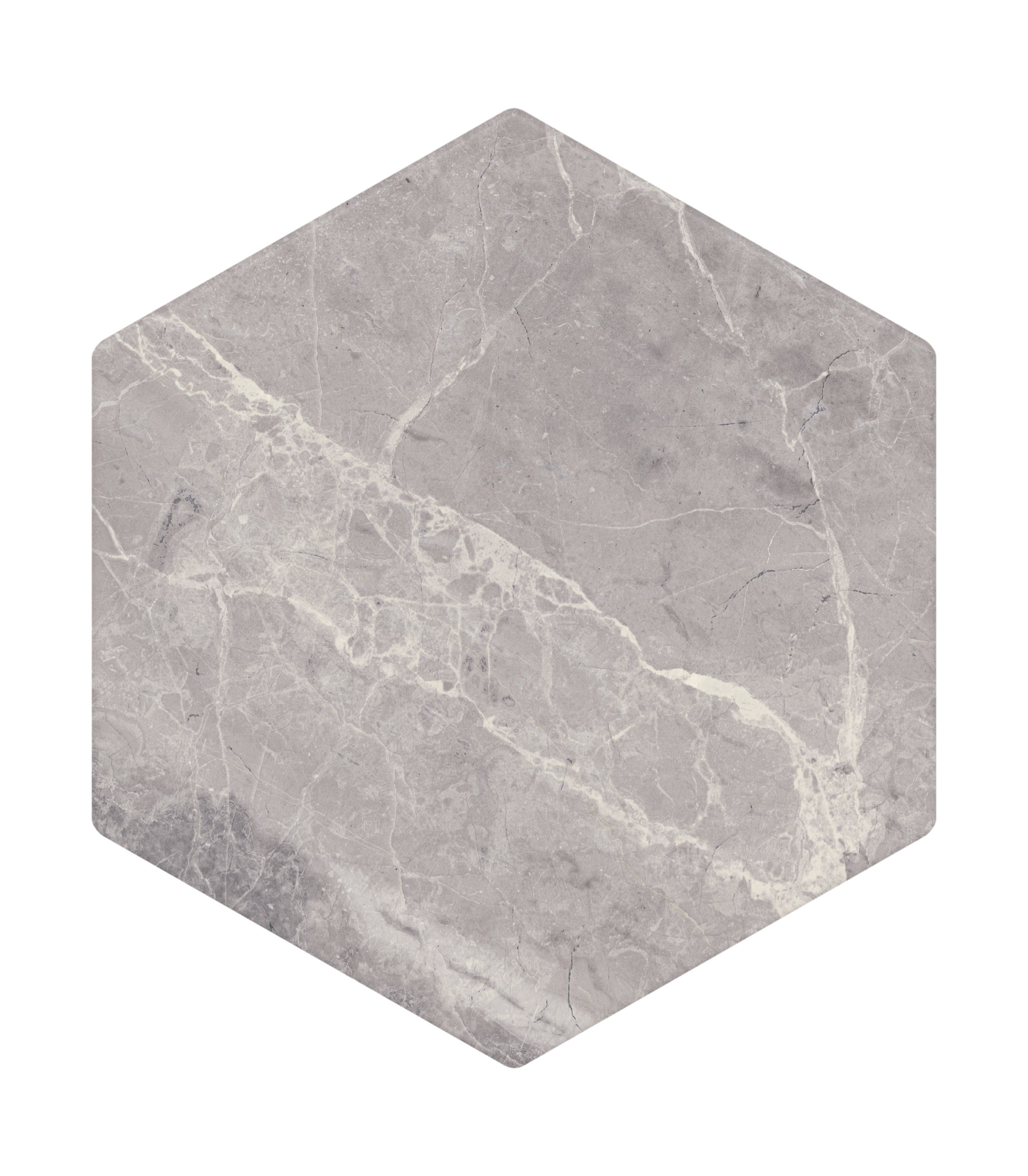 TEMPEST ELEGANCE: Gale Grace Hexagon Field Tile (8"x8"x8-mm | natural | pressed)