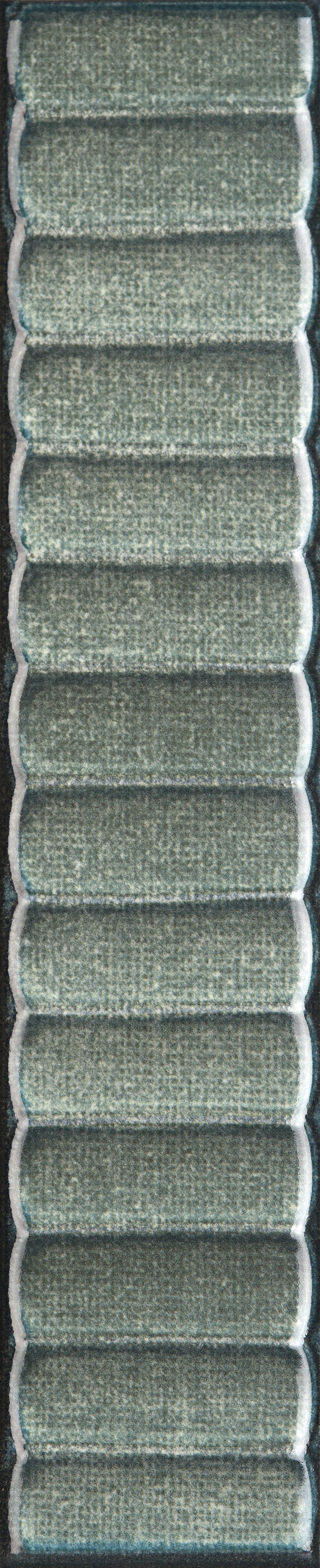 HARBOR LUMINESCENCE: Emerald Beacon Groved Field Tile (2"x10"x7-mm | glossy | pressed)