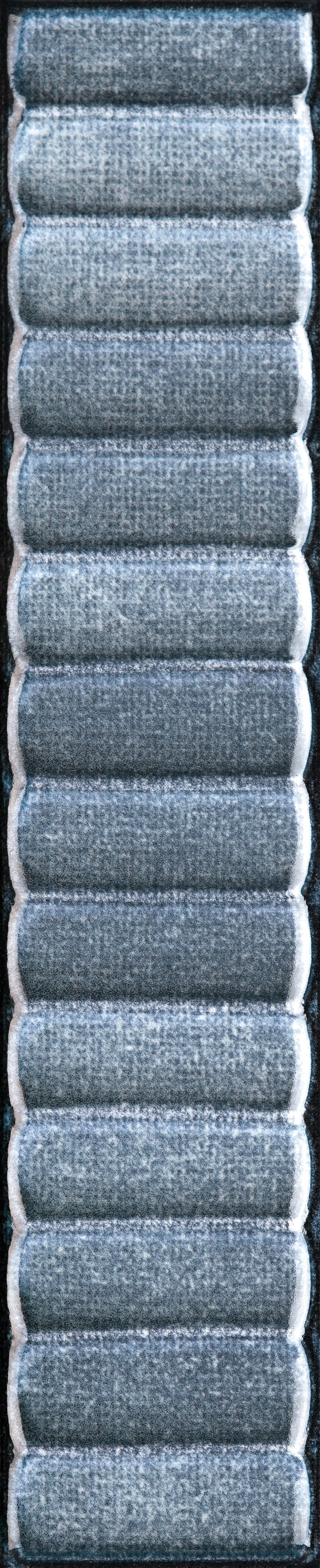 HARBOR LUMINESCENCE: Oceanic Pulse Groved Field Tile (2"x10"x7-mm | glossy | pressed)