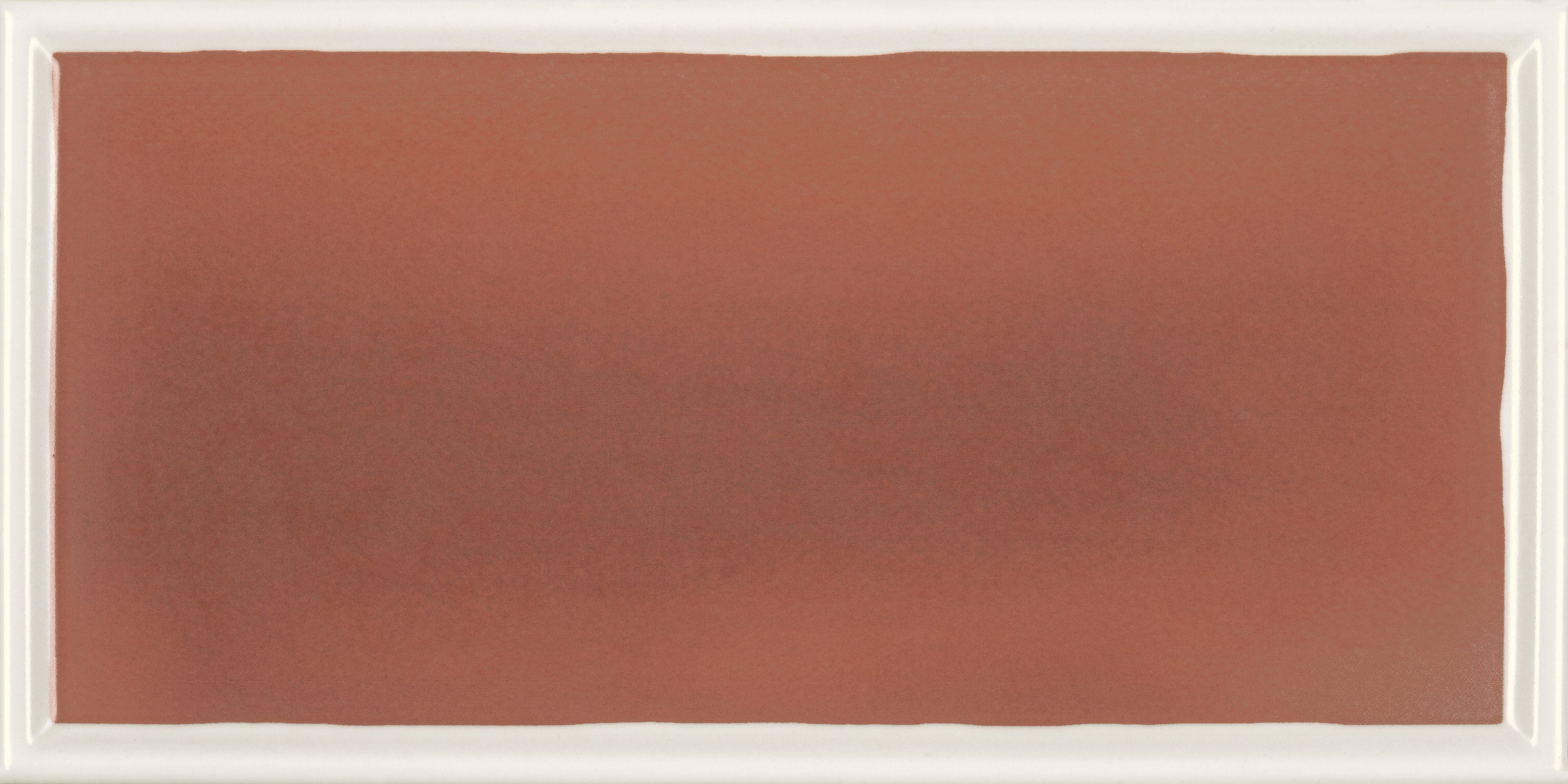 TACTILE STUDIO: Vermilion Framed Field Tile (4"x8"x7.4-mm | matte | pressed)