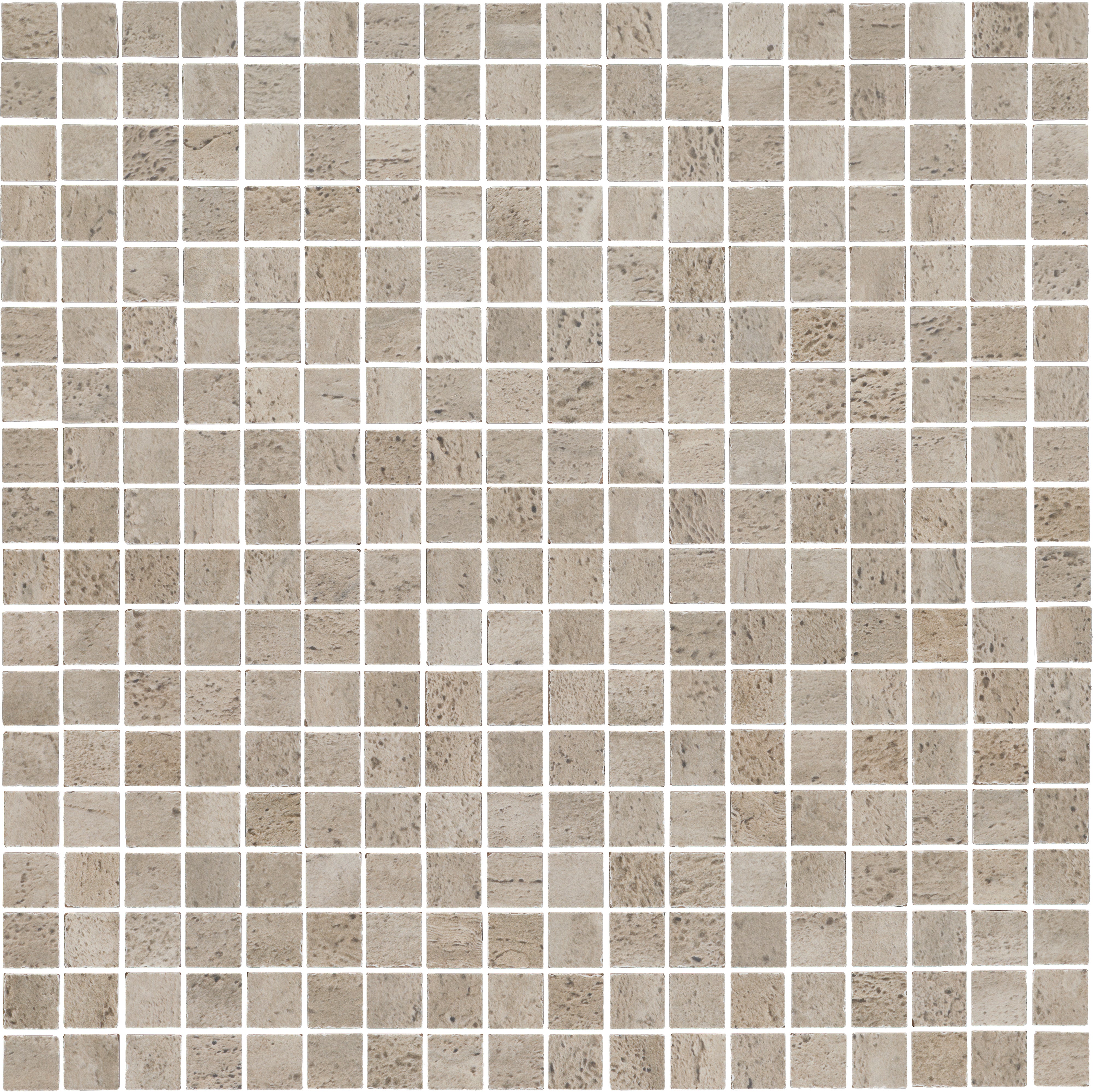 ETERNAL RADIANCE: Enduring Taupe Straight Stack 0.6X0.6 Mosaic (12"x12"x9-mm | polished | rectified)