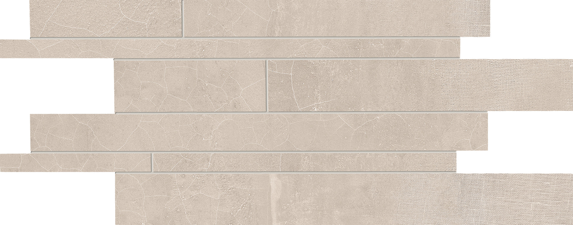 Gesso Taupe Linen porcelain decorative accent tile by Emil, 10 1/16"x11 9/16"x9.5-mm size. Premium Italian porcelain for floors and walls.