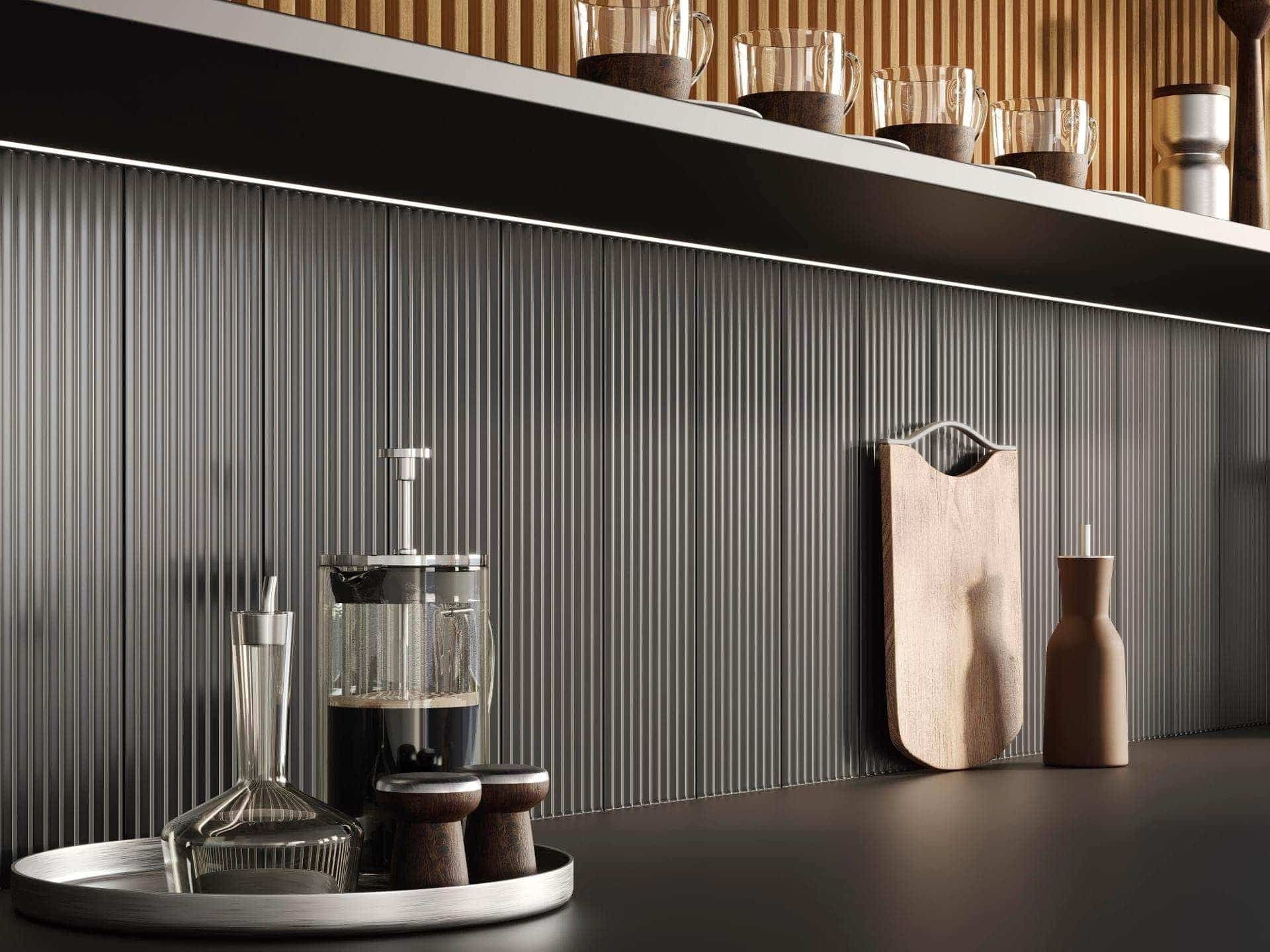 Trend Dark Horizontal Wall Tile (5x17x9.5-mm | gloss)