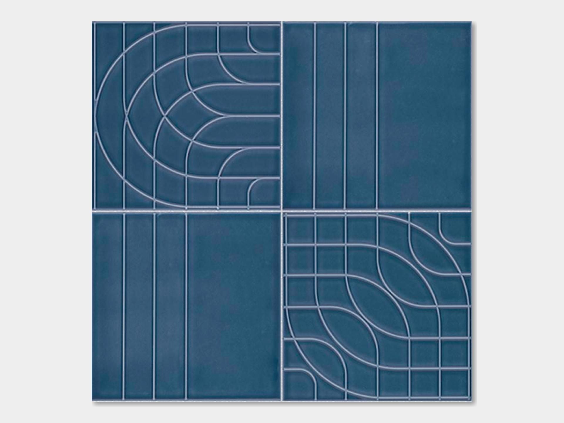 Metropolitan Ocean Deco Wall Tile (8x8 | gloss)