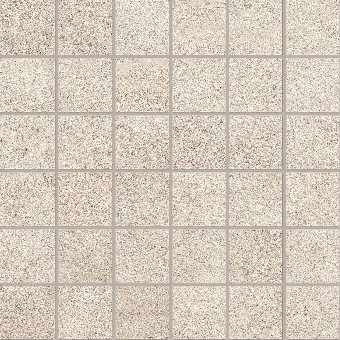 Fabrika SAND porcelain mosaic tile by Emil, silktech finish, 13"x14" size. Premium Italian porcelain for floors and walls.