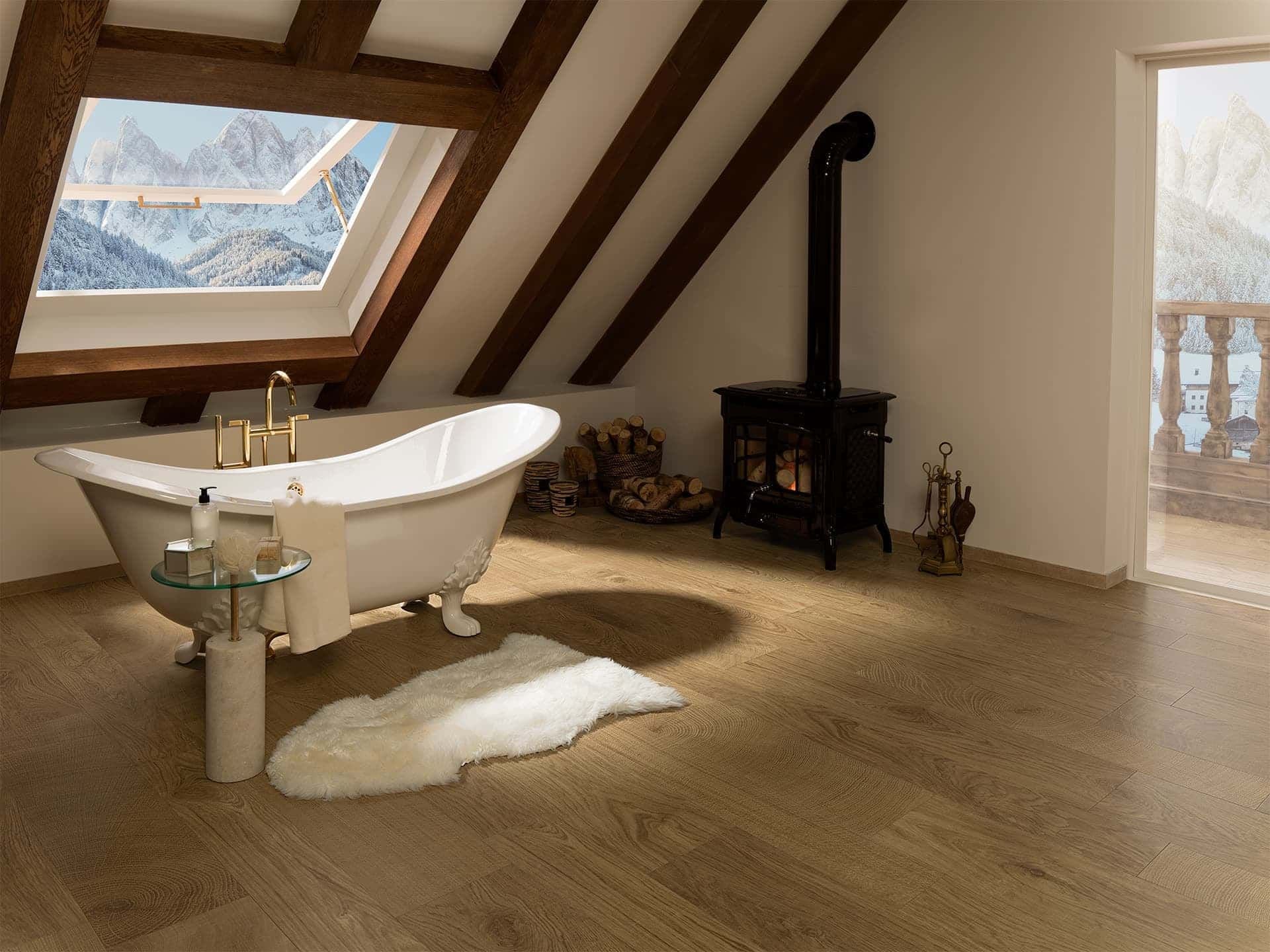 Oxford Brown Natural Floor Tile (12x47x11.5-mm | matt)