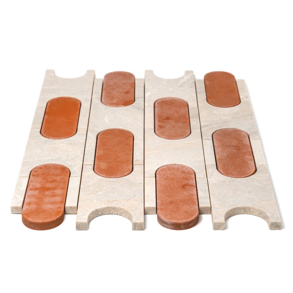 Diana Royal Cyprus Marble Mosaic (12 23/32"×16 1/2"×3/8" | rugged | straight cut)