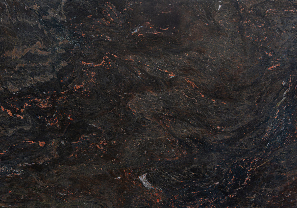 Granite Slabs Capolovora granite slabs, top-down product view. Premium granite for floors and walls.