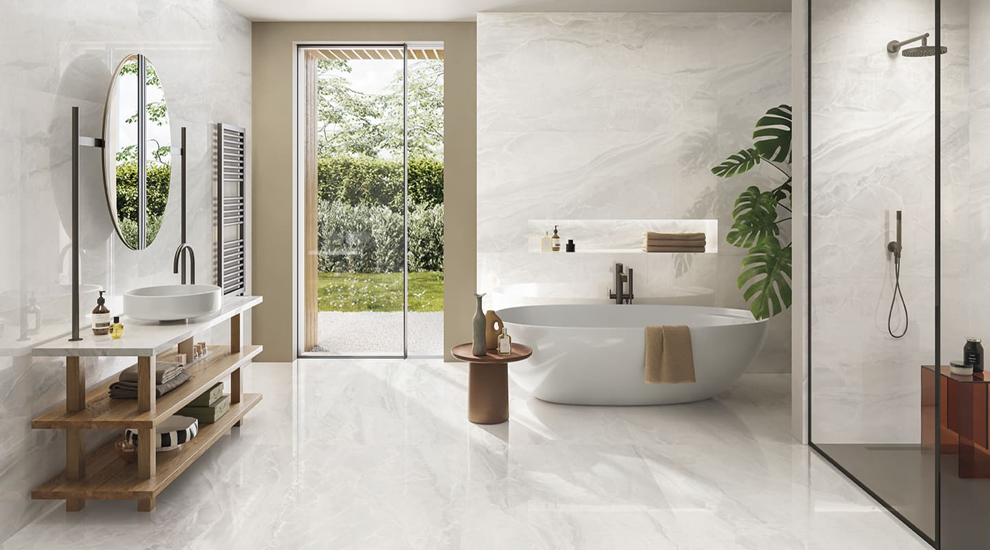 Tele Di Marmo Selection WHITE PARADISE porcelain mosaic tile by Emil, full lappato finish, 12"x12" size. Premium Italian porcelain for floors and walls.
