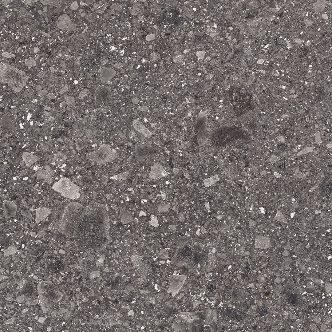 Lombarda NERO porcelain field tile by Emil, naturale finish, 48"x48" size. Premium Italian porcelain for floors and walls.