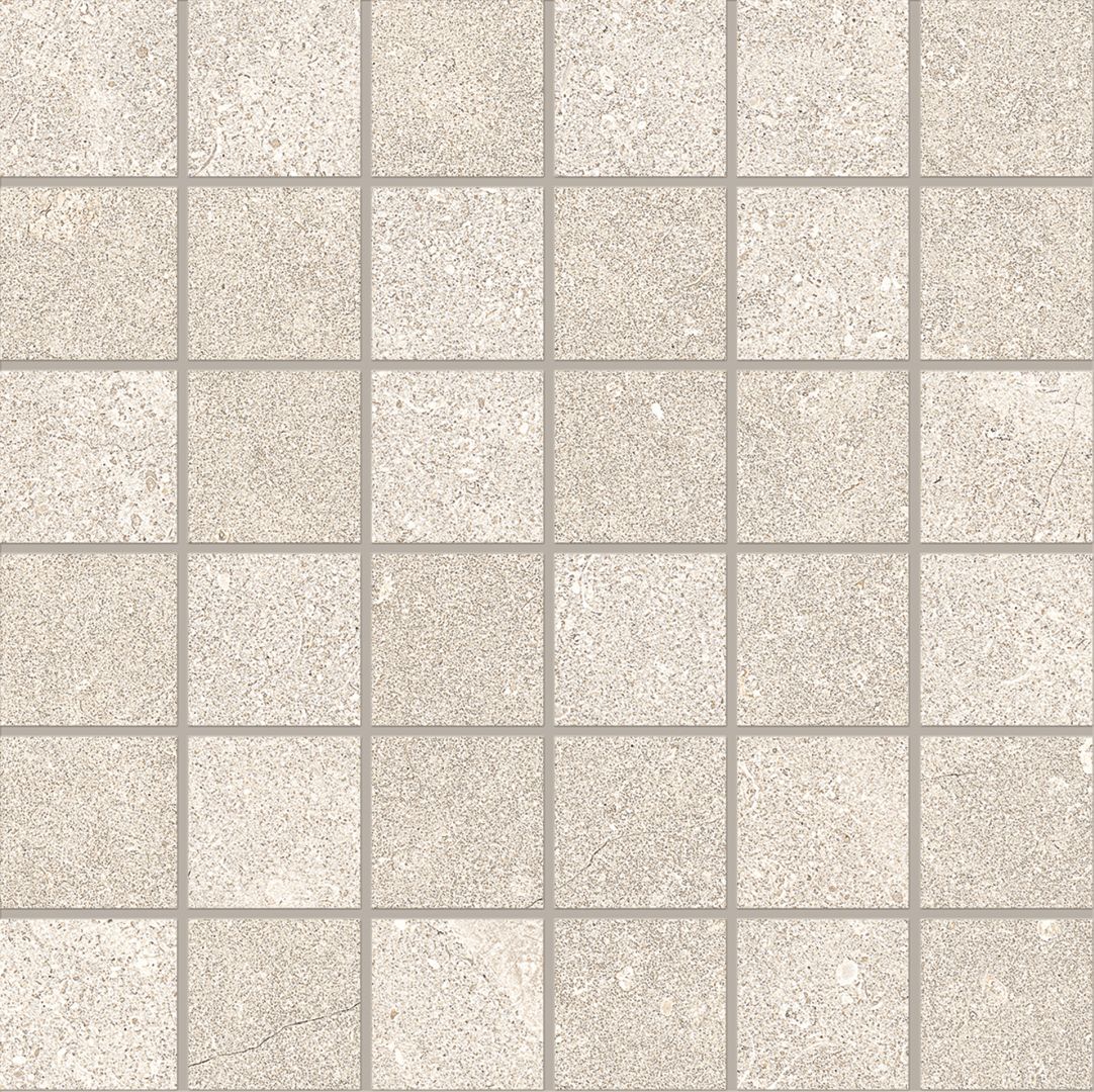 MaPierre Blanc porcelain mosaic tile by Emil, naturale finish, 11 13/16"x11 13/16"x9.5-mm size. Premium Italian porcelain for floors and walls.