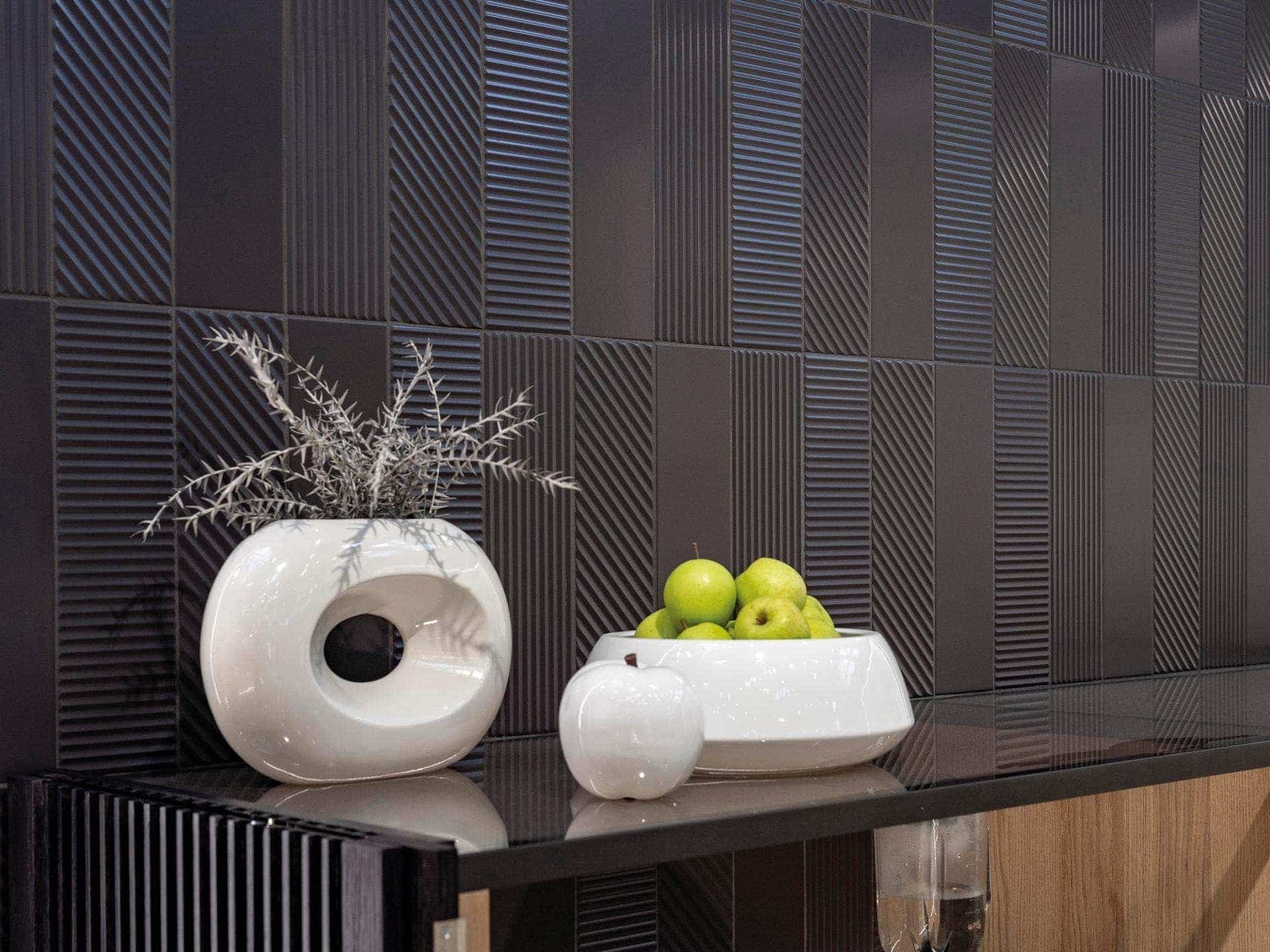Trend Dark Deco Wall Tile (5x17x9.5-mm | matt)