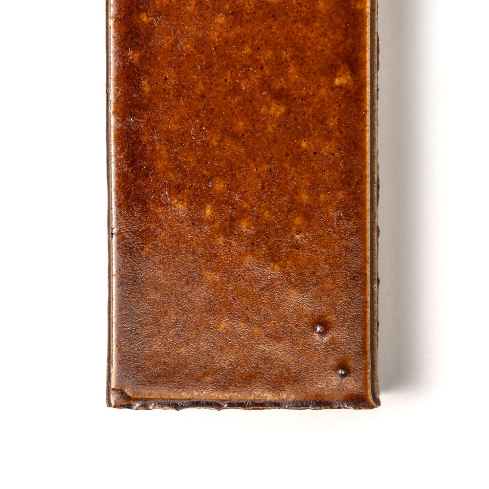 Burnt Caramel Ceramic Field Tile (1 1/2"×11 3/8"×1/2" | glossy | straight cut)