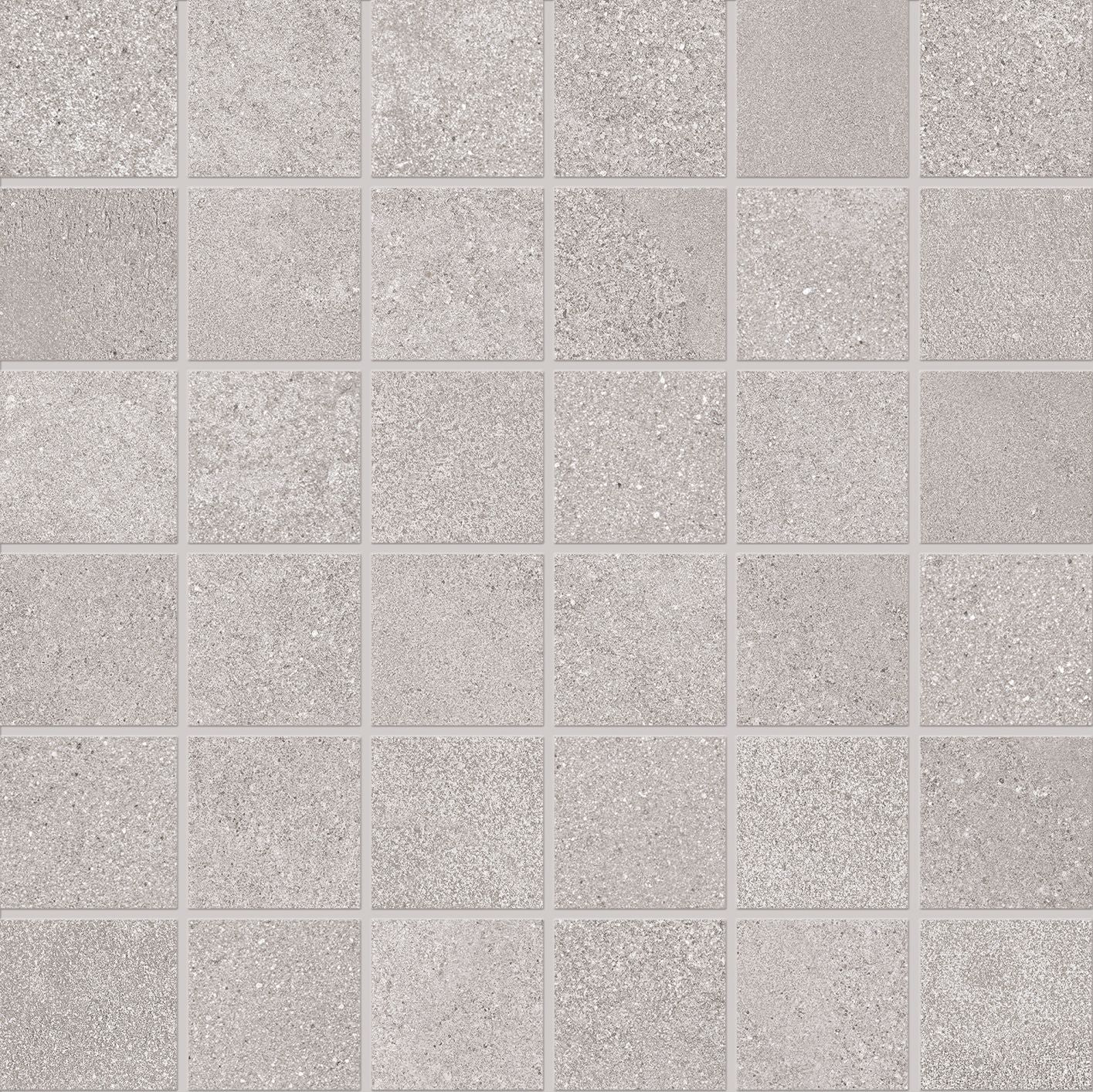 Be-Square Concrete porcelain mosaic tile by Emil, 11 13/16"x11 13/16"x6.5-mm size. Premium Italian porcelain for floors and walls.