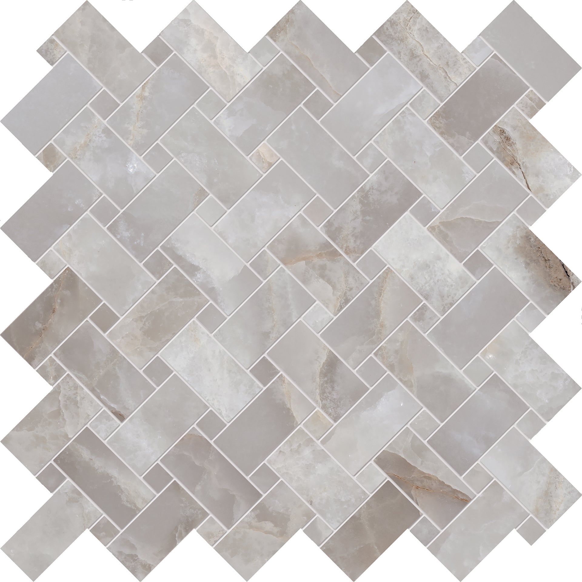 Tele Di Marmo Reloaded Onice Klimt porcelain decorative accent tile by Emil, full lappato finish, 11 13/16"x11 13/16"x6.5-mm size. Premium Italian porcelain for floors and walls.