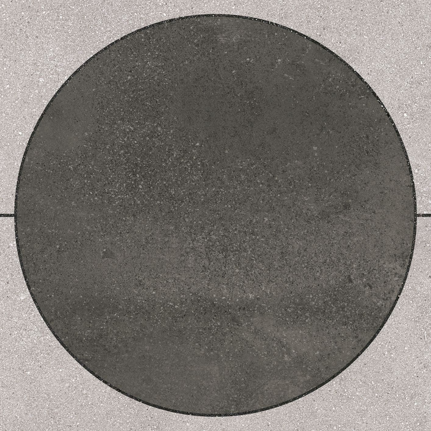 Be-Square Black / Concrete porcelain decorative accent tile by Emil, 11 13/16"x11 13/16"x6.5-mm size. Premium Italian porcelain for floors and walls.