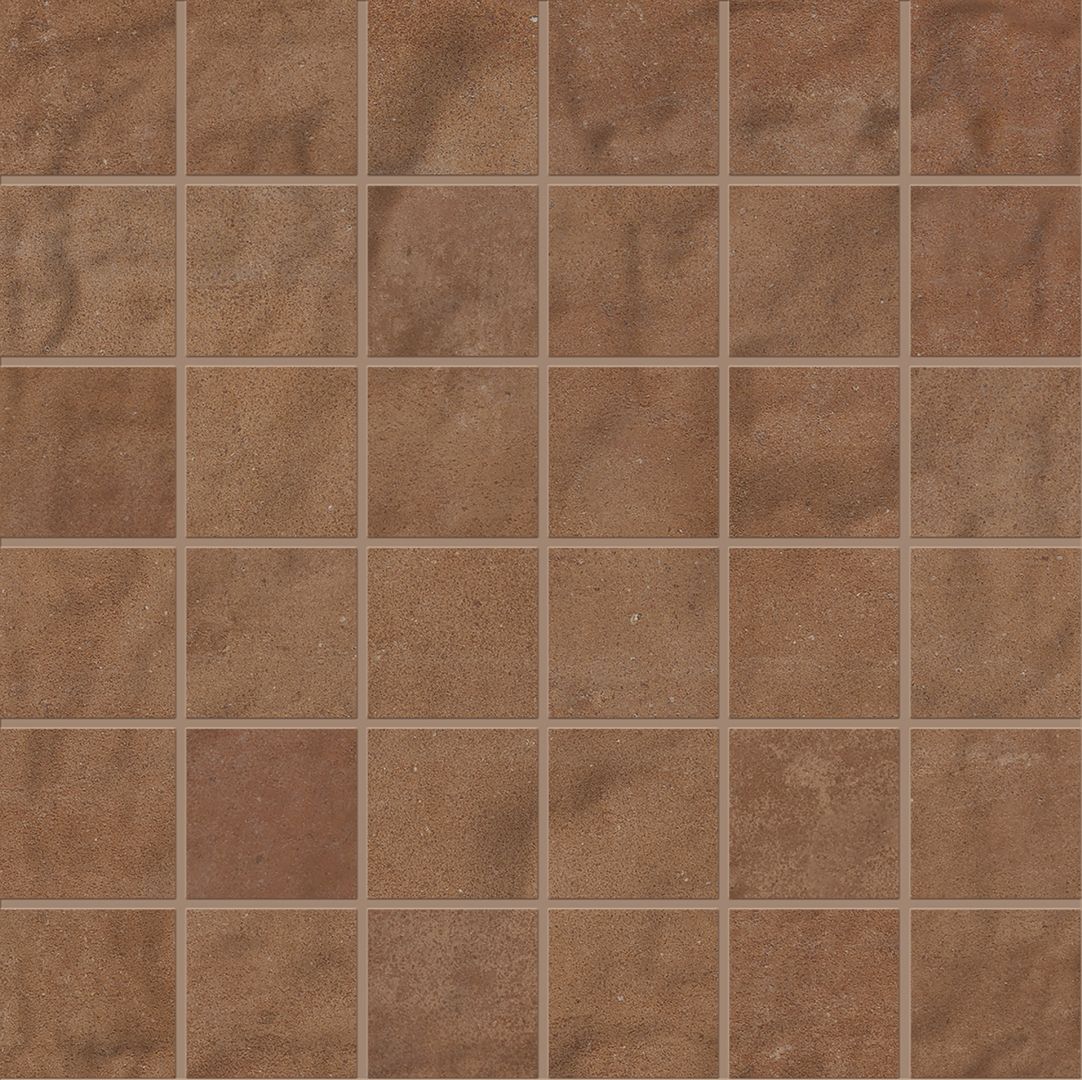 Forme TERRACOTTA porcelain mosaic tile by Emil, naturale finish, 12"x12" size. Premium Italian porcelain for floors and walls.