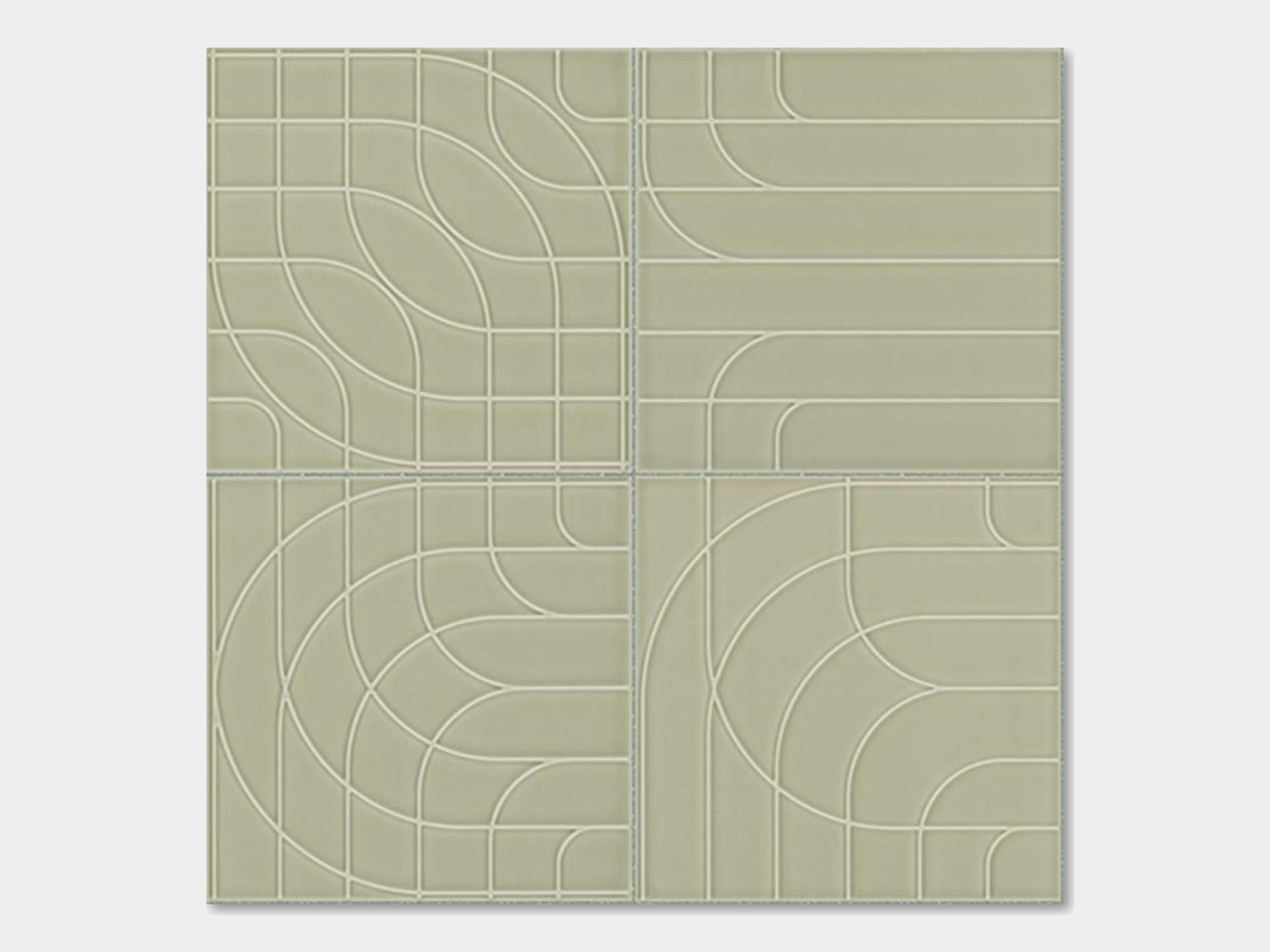 Metropolitan Moss Deco Wall Tile (8x8 | gloss)