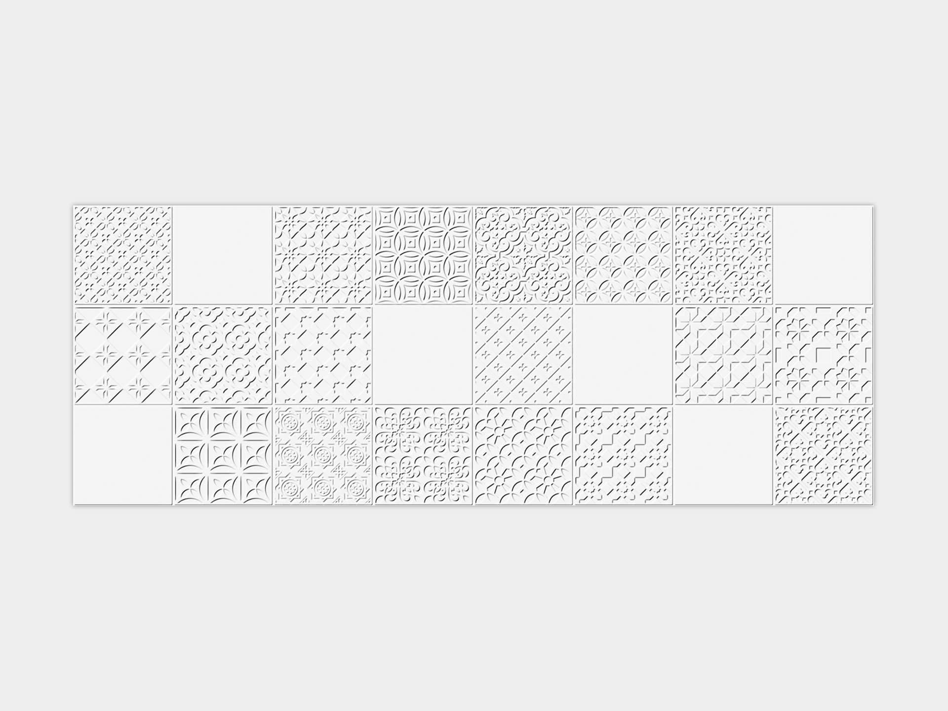 Matt White Deco Wall Tile (18x47x10-mm | matt)