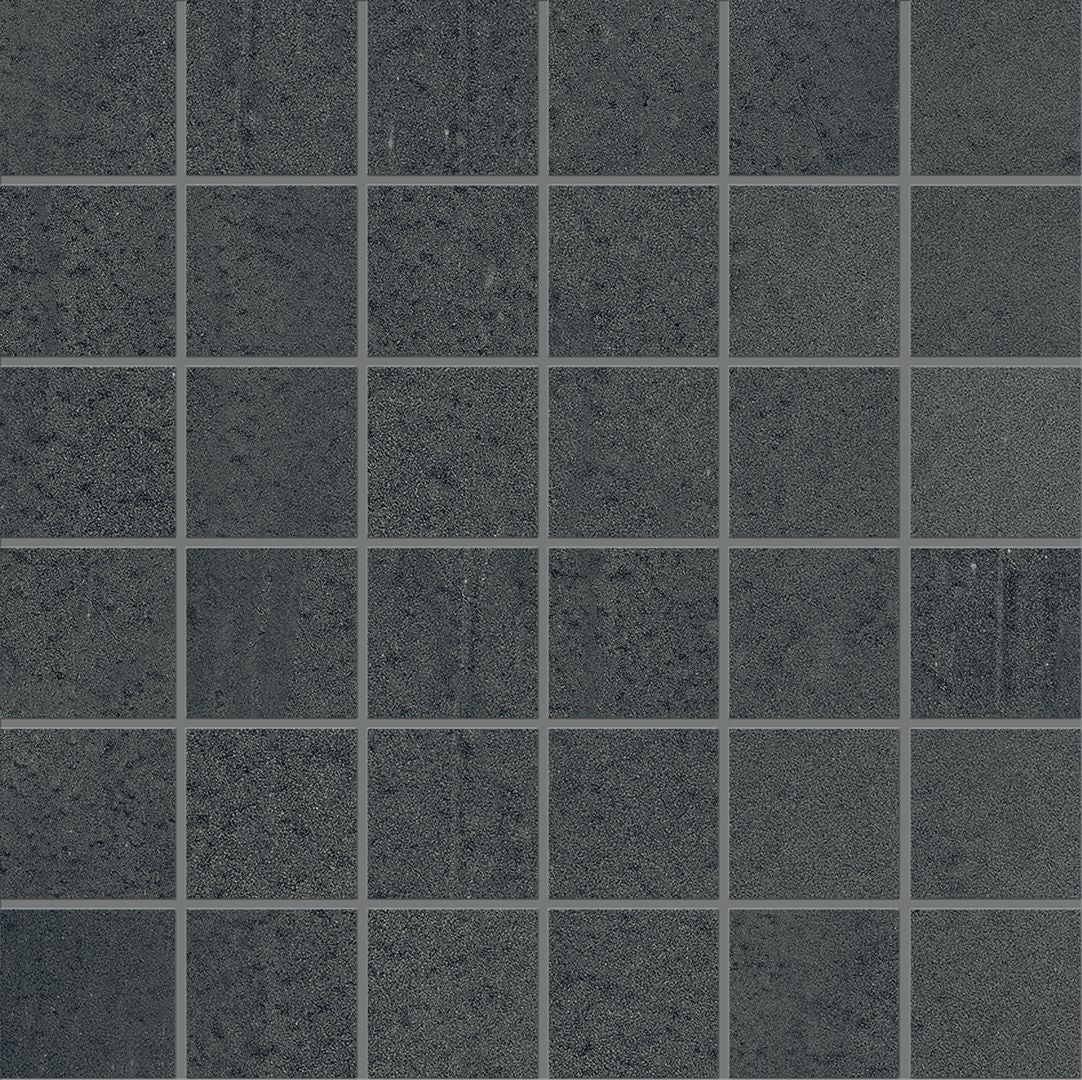 Pigmento ANTRACITE porcelain mosaic tile by Emil, silktech finish, 12"x12" size. Premium Italian porcelain for floors and walls.
