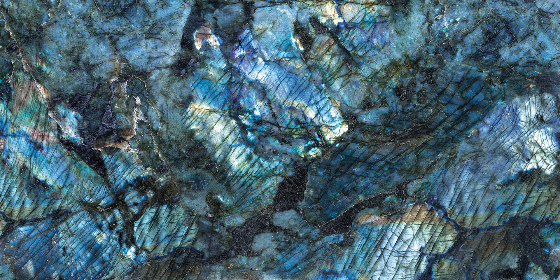 Level Marmi Labradorite porcelain field tile by Emil, lappato matt finish, 63 25/32"x127 9/16"x12-mm size. Premium Italian porcelain for floors and walls.