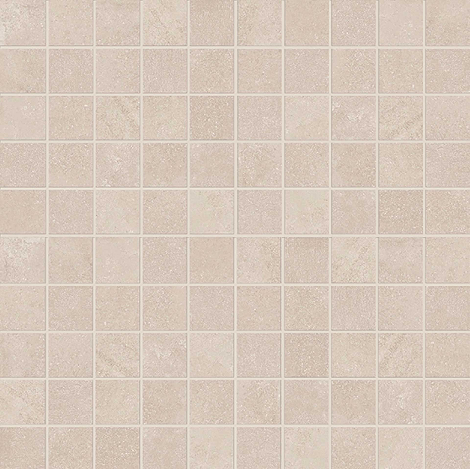 Be-Square Sand porcelain mosaic tile by Emil, 11 13/16"x11 13/16"x6.5-mm size. Premium Italian porcelain for floors and walls.
