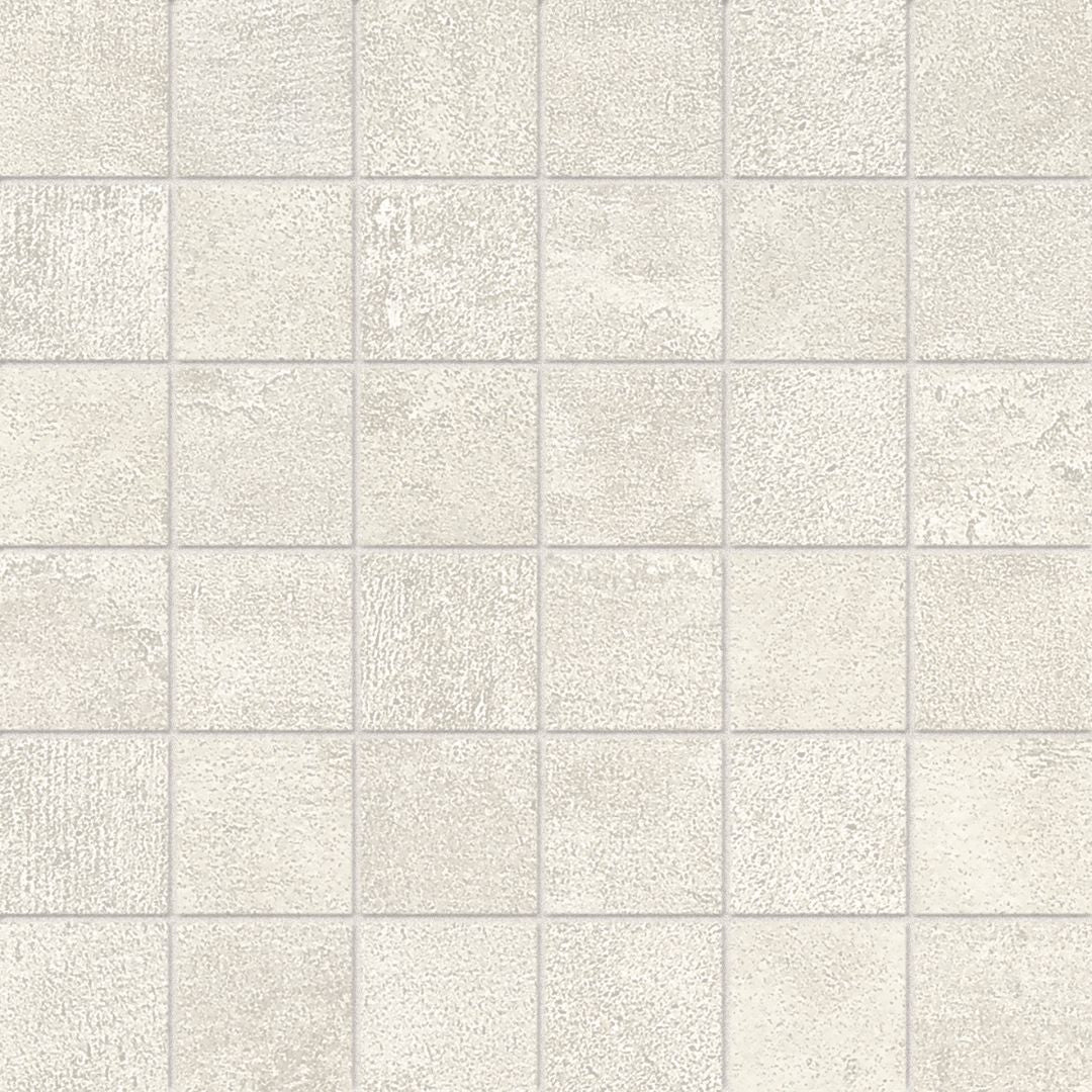 On Square Avorio porcelain mosaic tile by Emil, 11 13/16"x11 13/16"x9.5-mm size. Premium Italian porcelain for floors and walls.