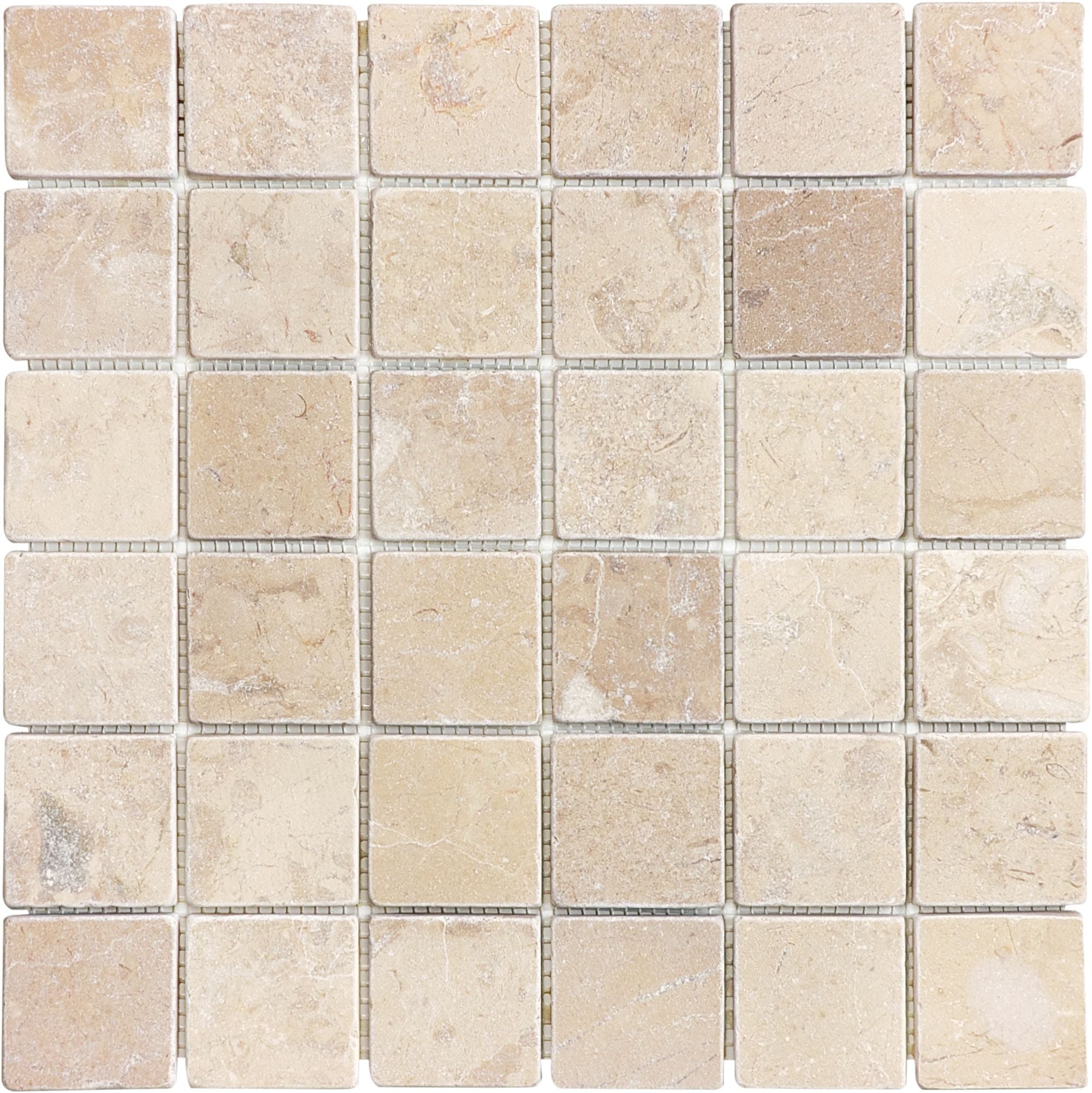 mosaic by Anatolia Tile, top-down product view, 2" size. Premium porcelain for floors and walls.
