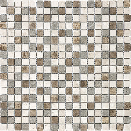 mosaic by Anatolia Tile, top-down product view, 5/8" size. Premium porcelain for floors and walls.