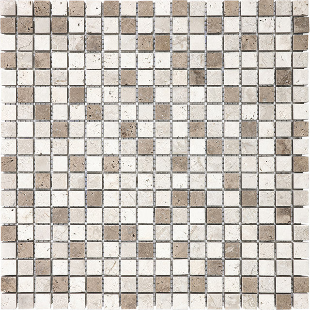 mosaic by Anatolia Tile, top-down product view, 5/8" size. Premium porcelain for floors and walls.