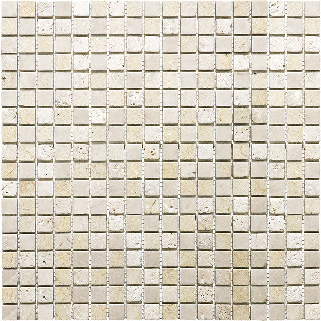 mosaic by Anatolia Tile, top-down product view, 5/8" size. Premium porcelain for floors and walls.