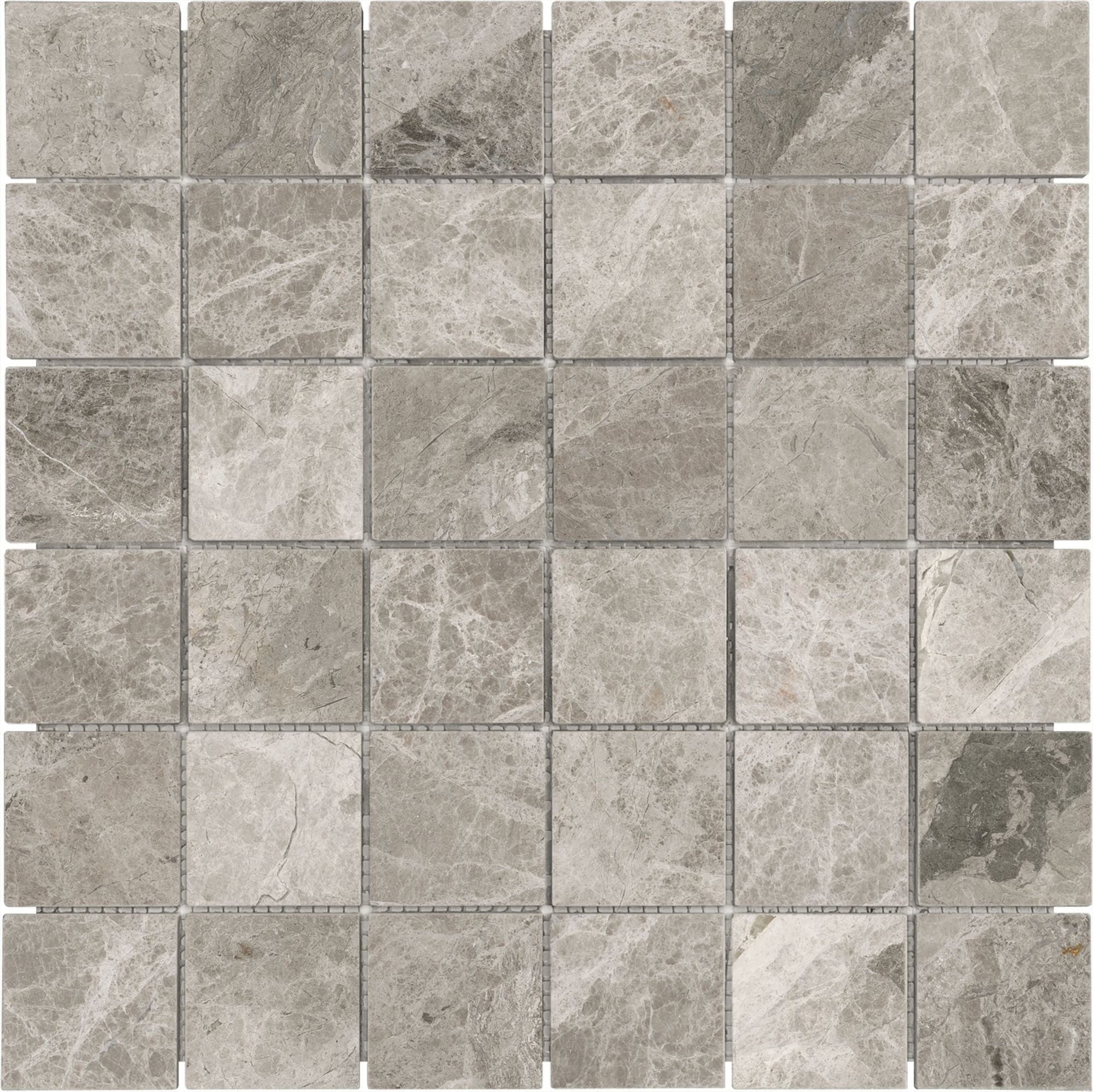 mosaic by Anatolia Tile, top-down product view, 2" size. Premium porcelain for floors and walls.