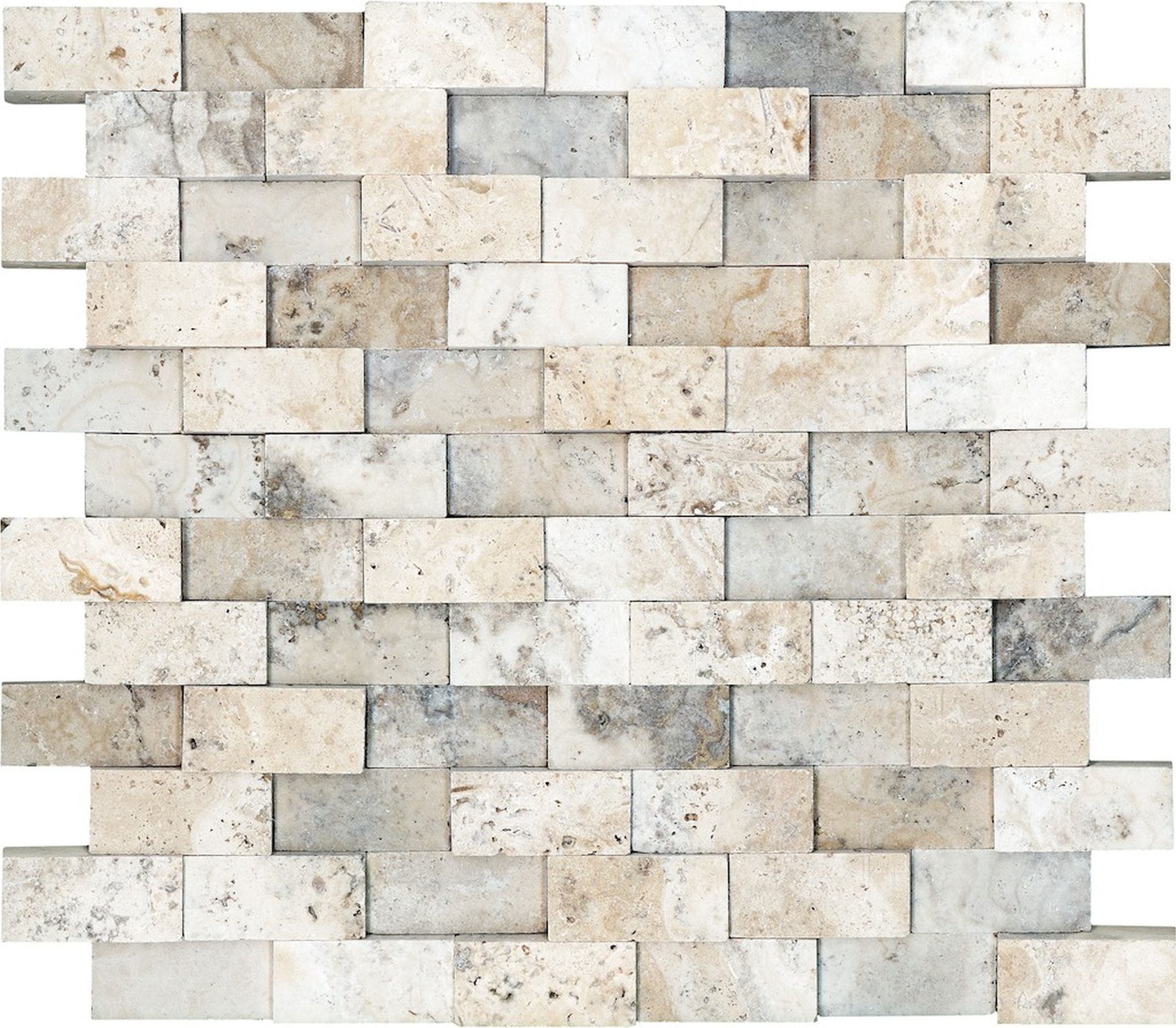 Picasso mosaic by Anatolia Tile, top-down product view, 1"×2" size. Premium porcelain for floors and walls.