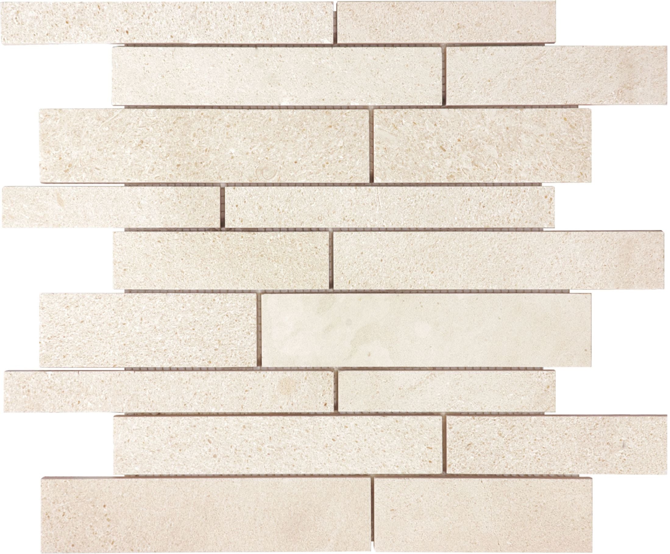 Serene Ivory mosaic by Anatolia Tile, top-down product view. Premium porcelain for floors and walls.