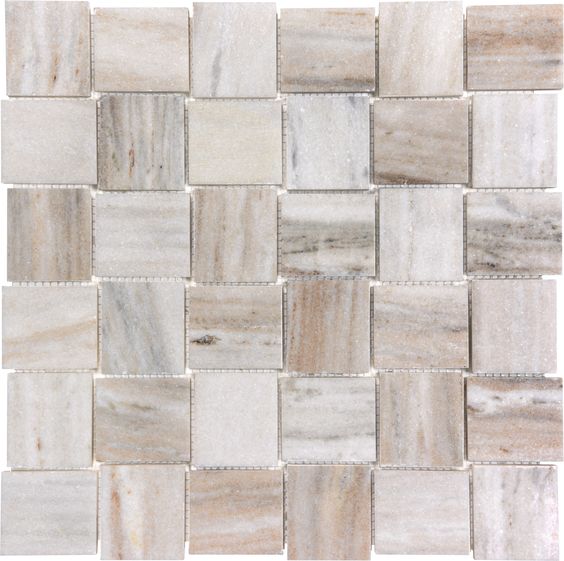 mosaic by Anatolia Tile, top-down product view, 2" size. Premium porcelain for floors and walls.