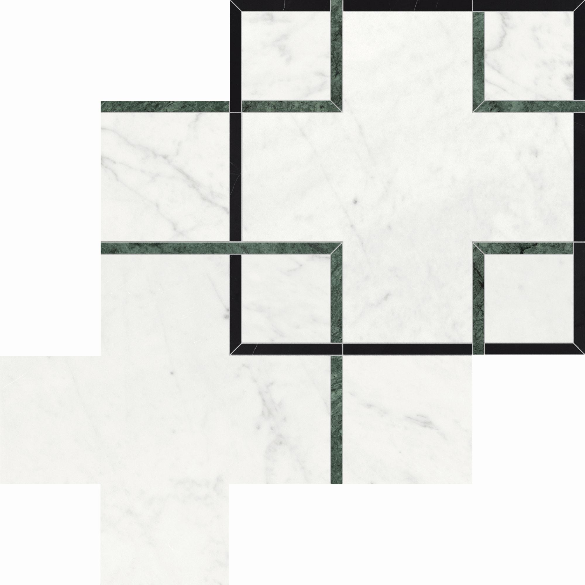 Utopio mosaic by Anatolia Tile, top-down product view. Premium porcelain for floors and walls.