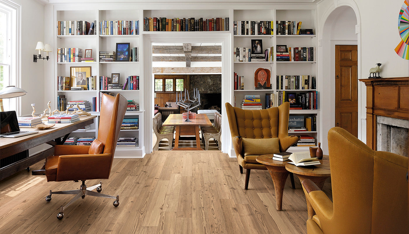 Millelegni LARCH porcelain field tile by Emil, tecnica finish, 8"x48" size. Premium Italian porcelain for floors and walls.