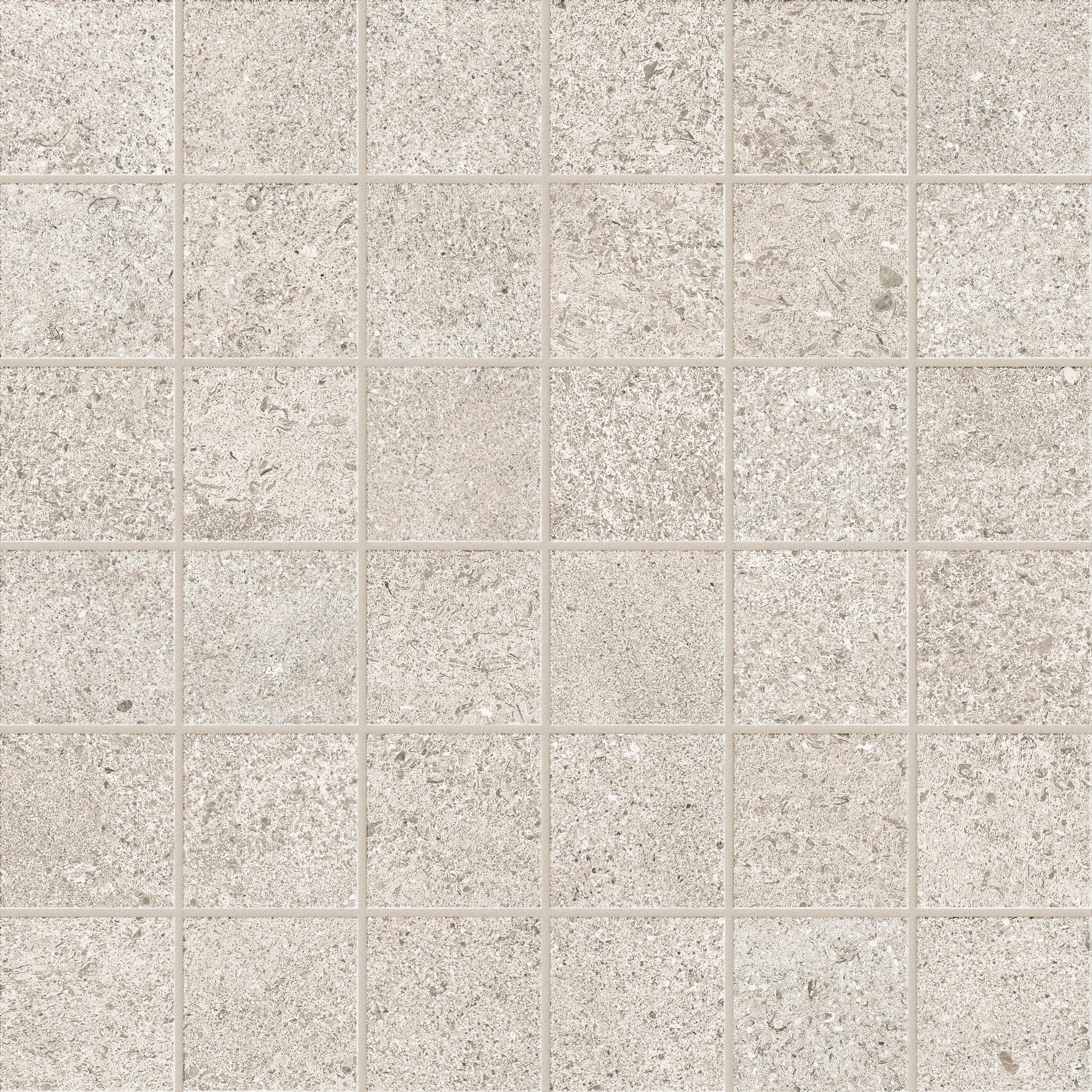 INFINITY Sky porcelain mosaic, top-down product view, 12"×12"×11/32" size. Premium porcelain for floors and walls.