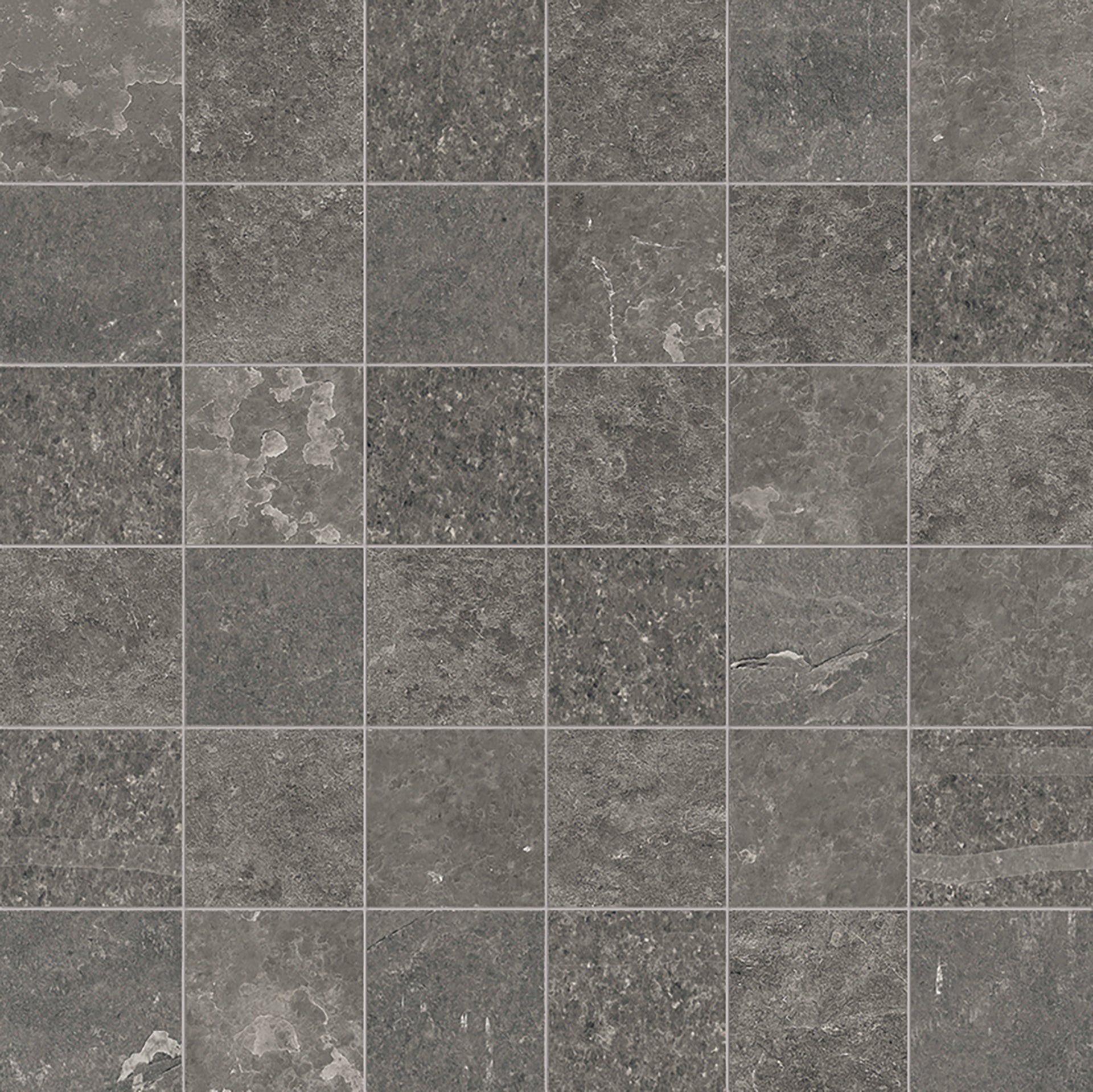 Groove Mistique Black porcelain mosaic tile by Emil, 11 5/16"x13"x9.5-mm size. Premium Italian porcelain for floors and walls.