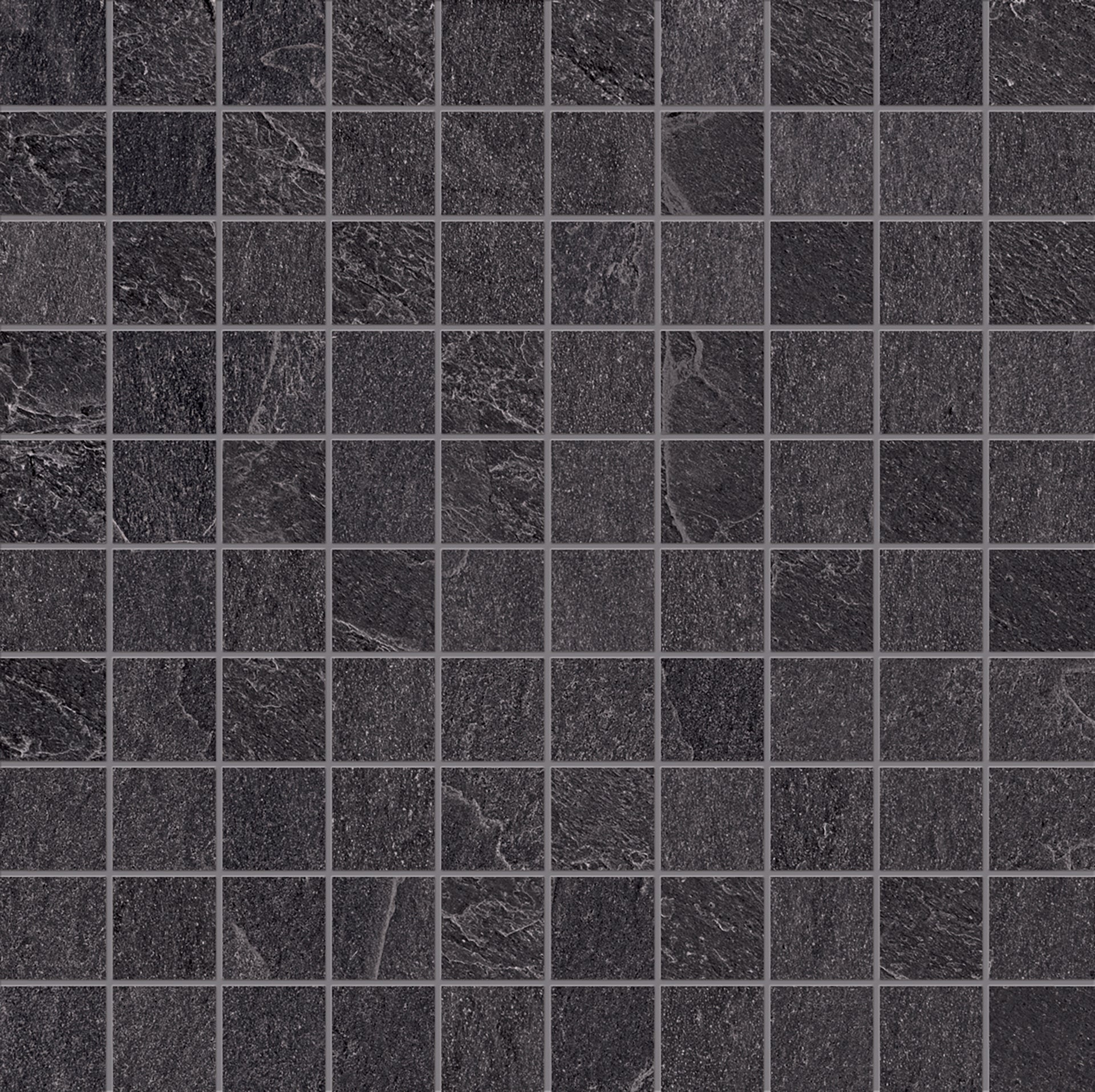 Nordika Dark porcelain mosaic tile by Emil, naturale finish, 11 13/16"x11 13/16"x9.5-mm size. Premium Italian porcelain for floors and walls.
