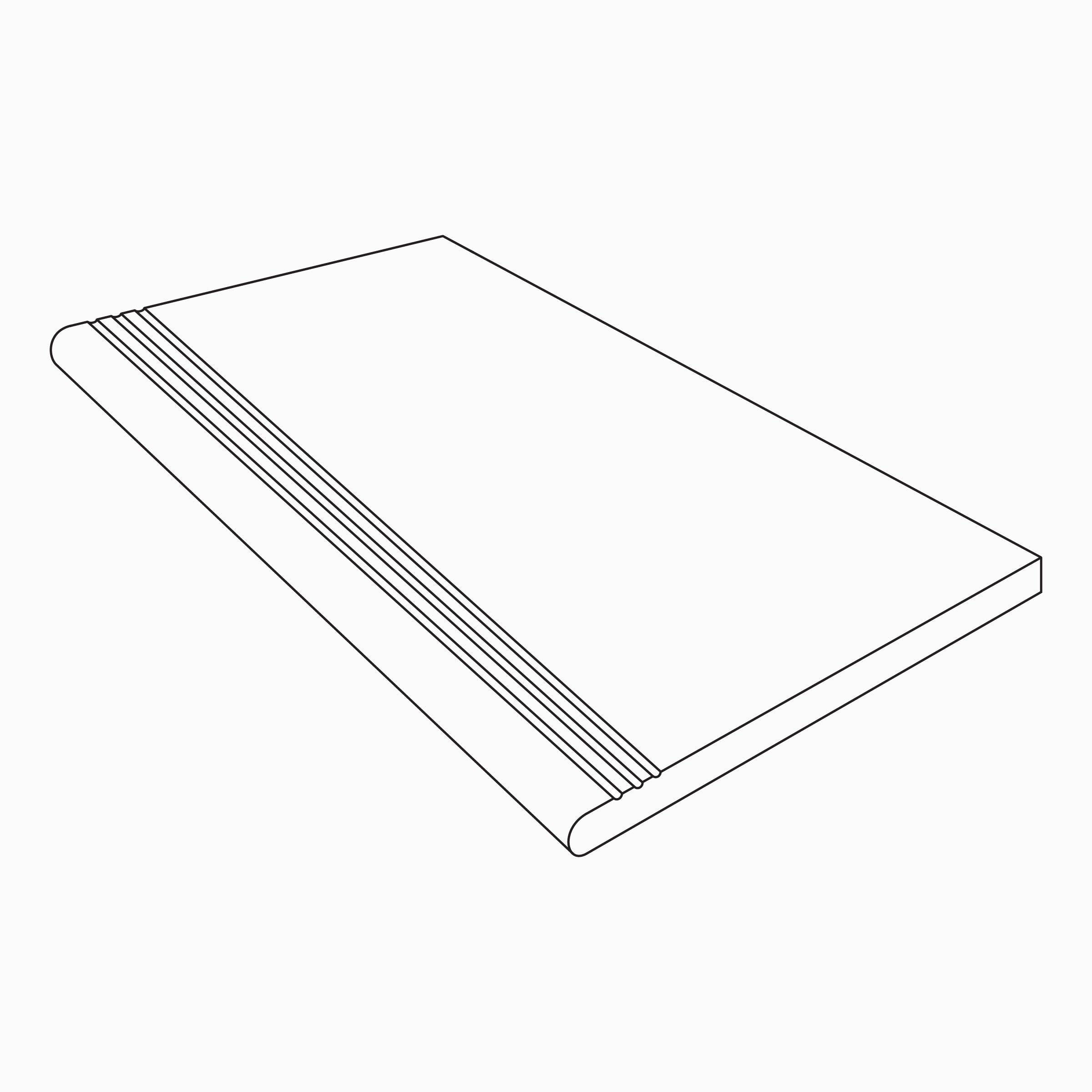 PLUS ONE: Chalk Stair Tread (12"x24"x20-mm | grip)