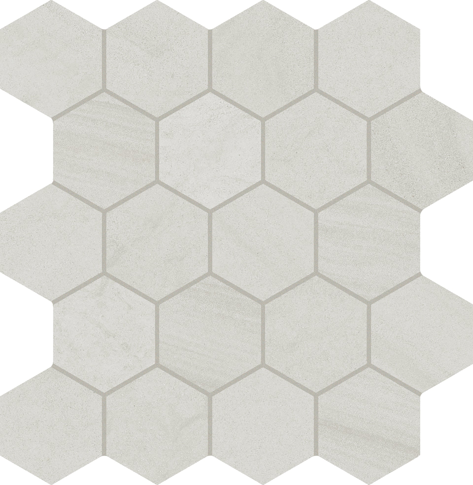 Varana Stone Light Grey porcelain mosaic tile by Emil, 1 3/16"x11 13/16"x9-mm size. Premium Italian porcelain for floors and walls.