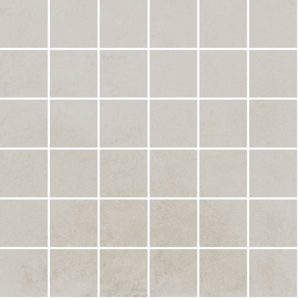 ATTITUDE: Light White Square Straight Stack Field Mosaic (12"x12"x9mm | matte | rectified)