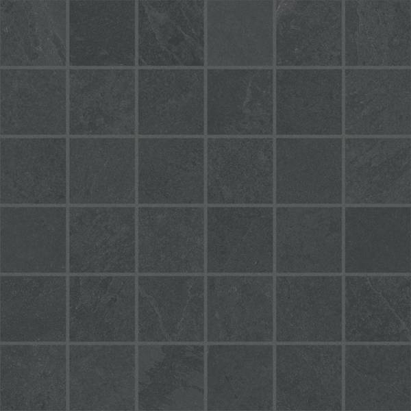 landmark 9mm trek anthracite straight stack 2x2 mosaic 12x12x9mm matte rectified porcelain tile distributed by surface group international